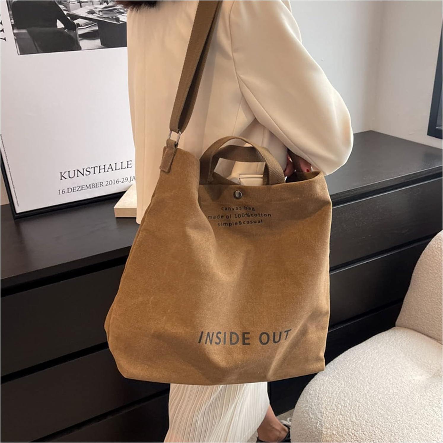 Bolsa de mano UICIOP de lona para mujeres 44x38x14 cm