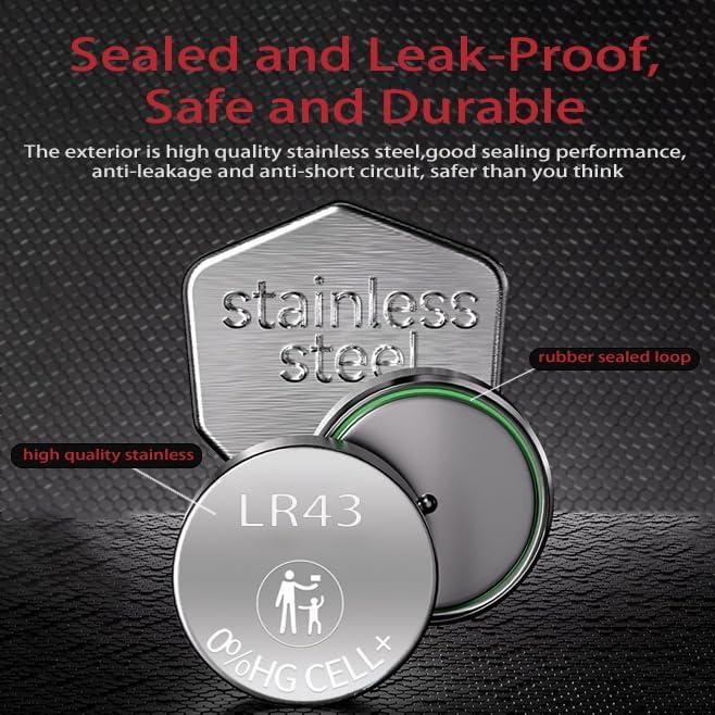 Baterías Botón Alcalinas Premium JUNINXIU LR43 AG12 6 Piezas