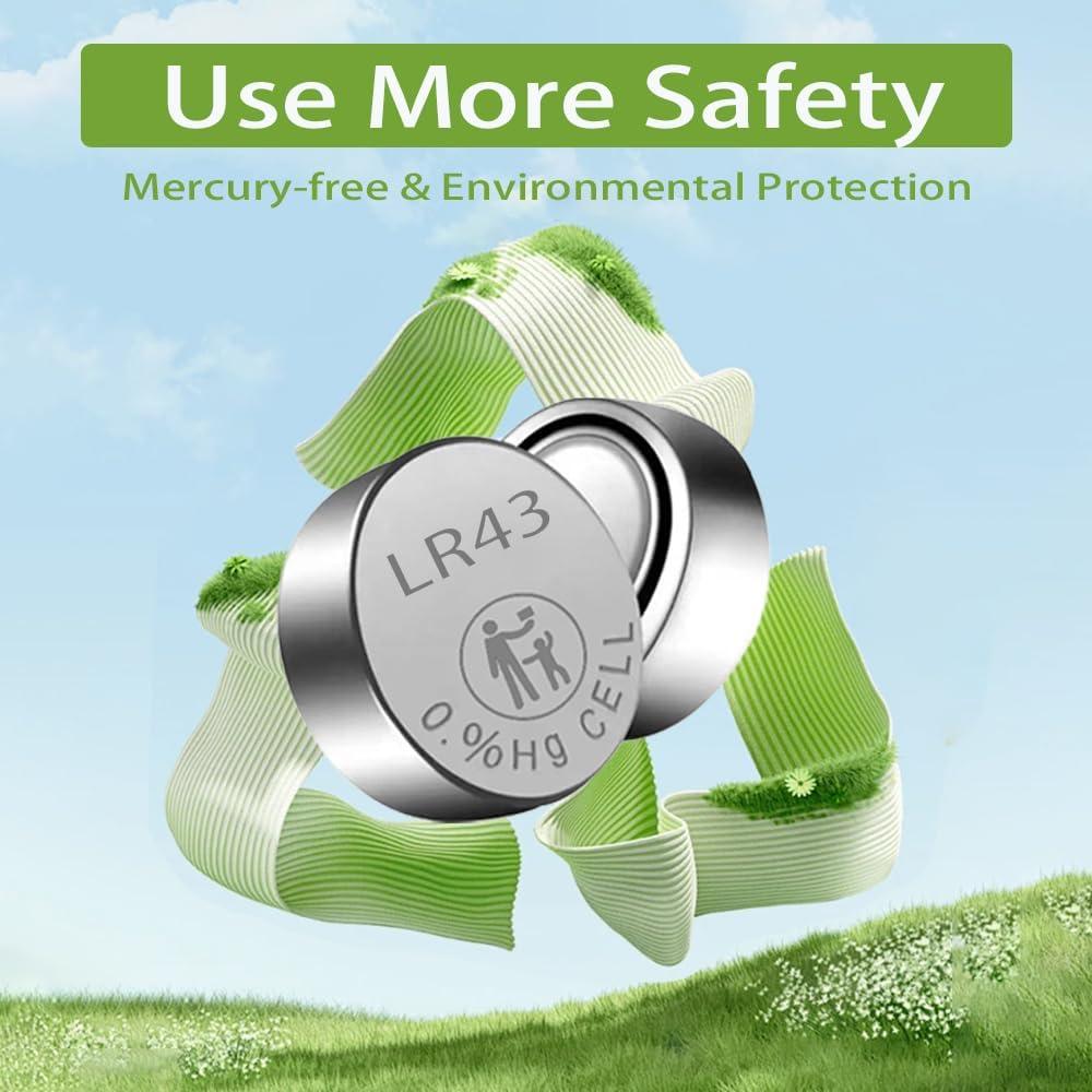 Baterías Botón Alcalinas Premium JUNINXIU LR43 AG12 6 Piezas