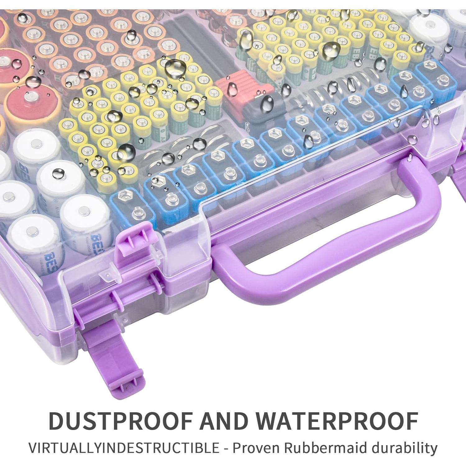 Caja organizadora de baterías Aptbyte con probador - 269 baterías