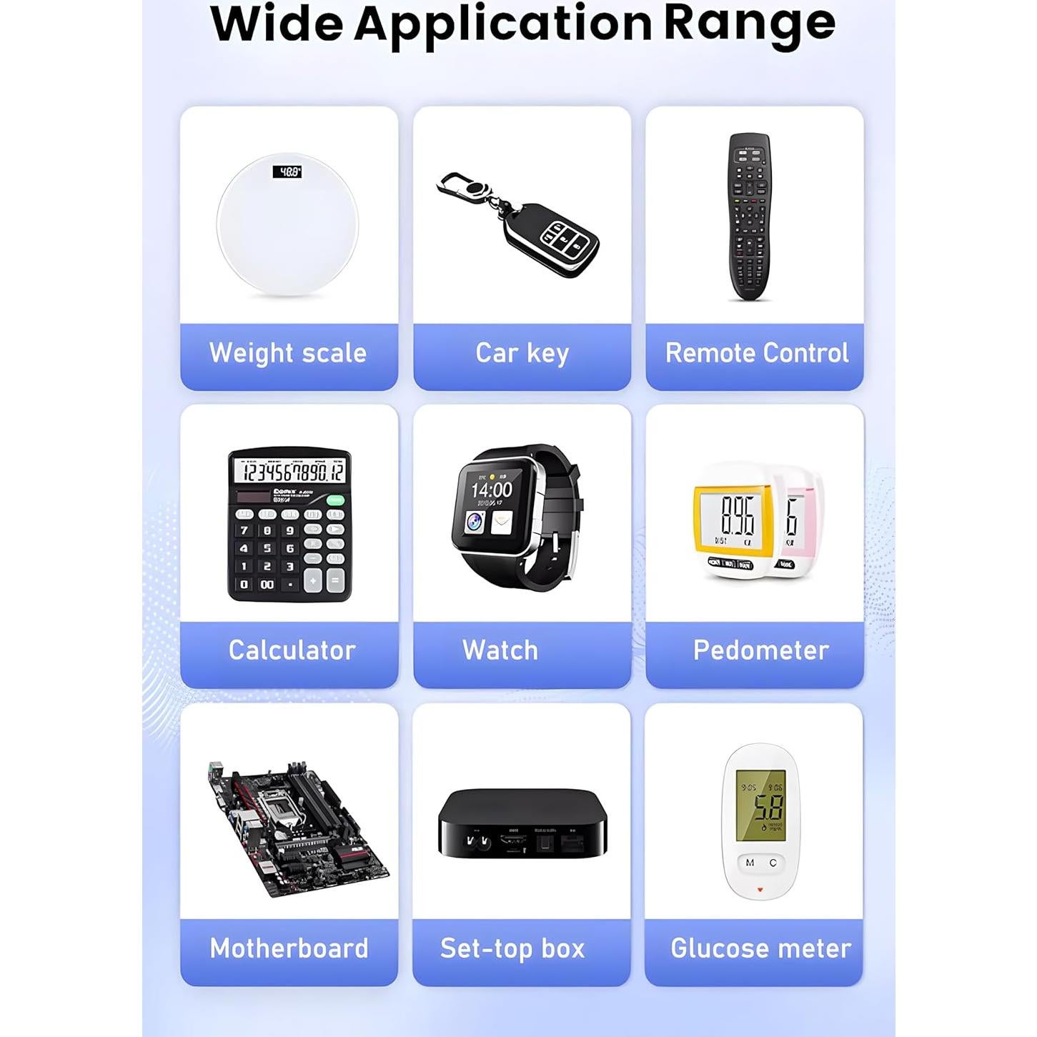Baterías de Litio YKM CR2016 40 Pack 3V para Reloj y Control Remoto