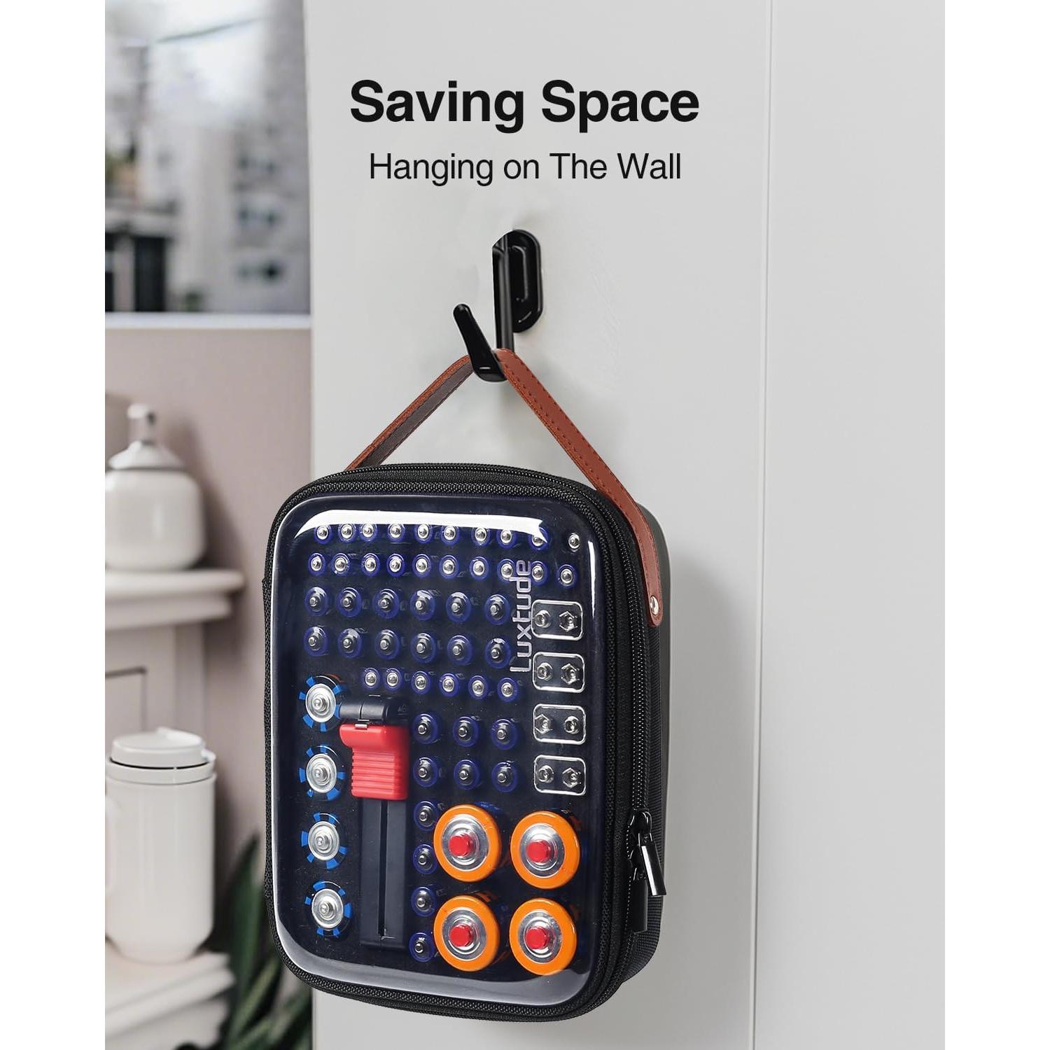 Organizador de Baterías Luxtude con Probador y Almacenamiento