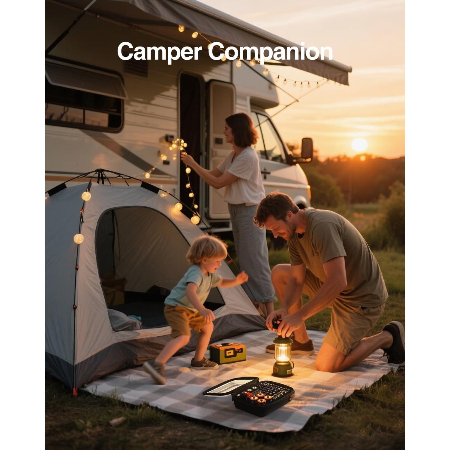 Organizador de Baterías Luxtude con Probador y Almacenamiento