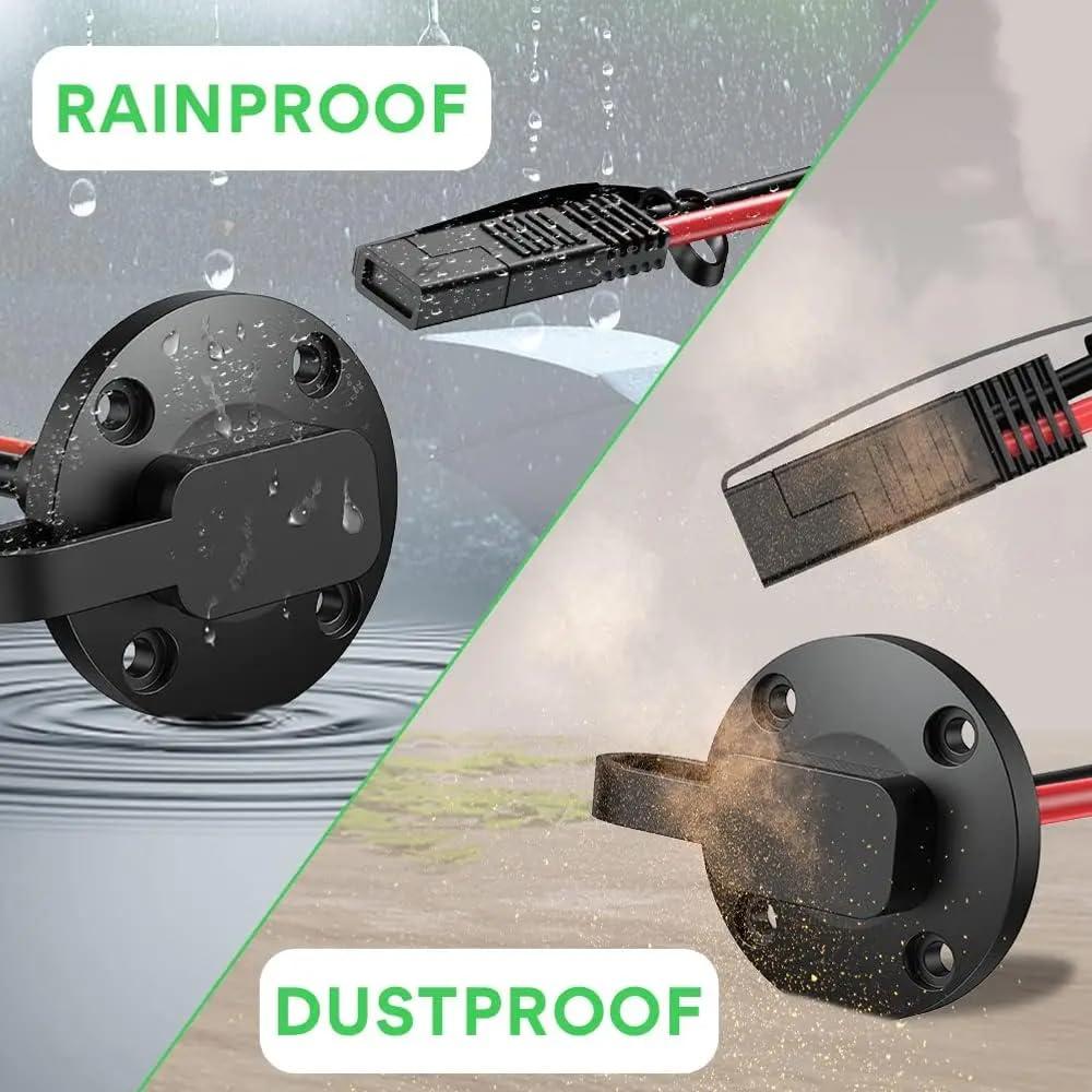 Conector SAE 10AWG Jienk Macho a Hembra 30CM a Prueba de Climas