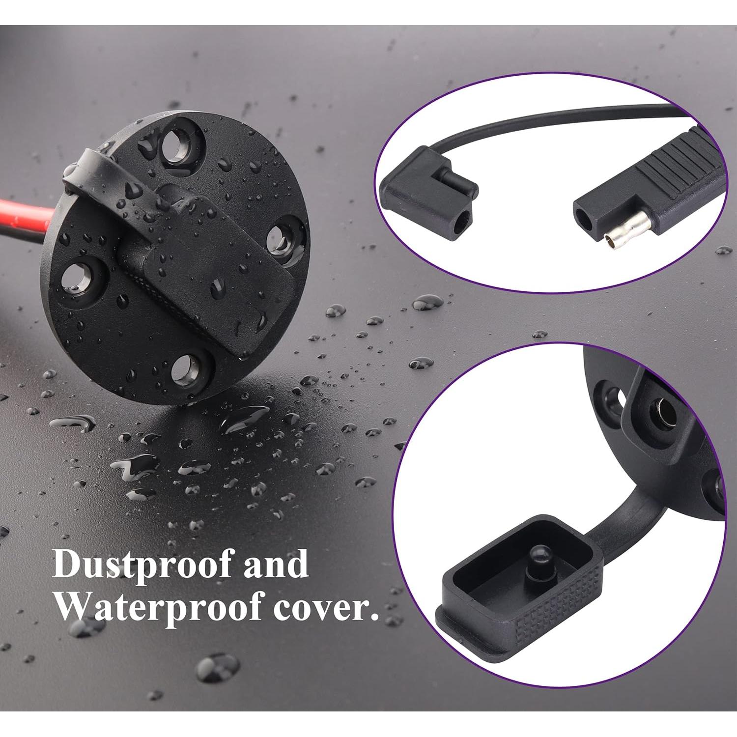 Cable SAE a Prueba de Climas 10AWG 0.6M AAOTOKK - 2 Pack