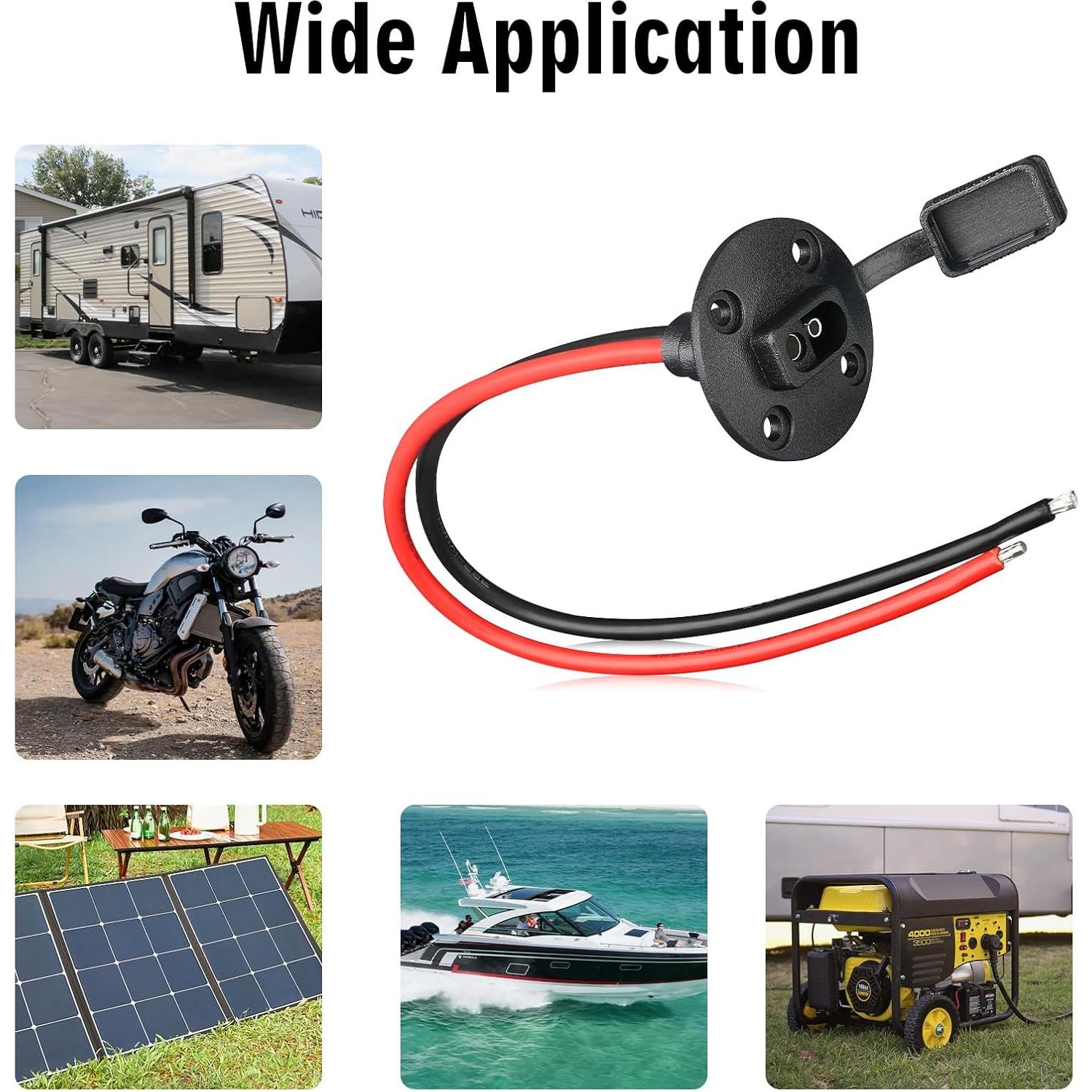 Conector Solar SAE 10AWG con Montaje en Pared y Tornillos