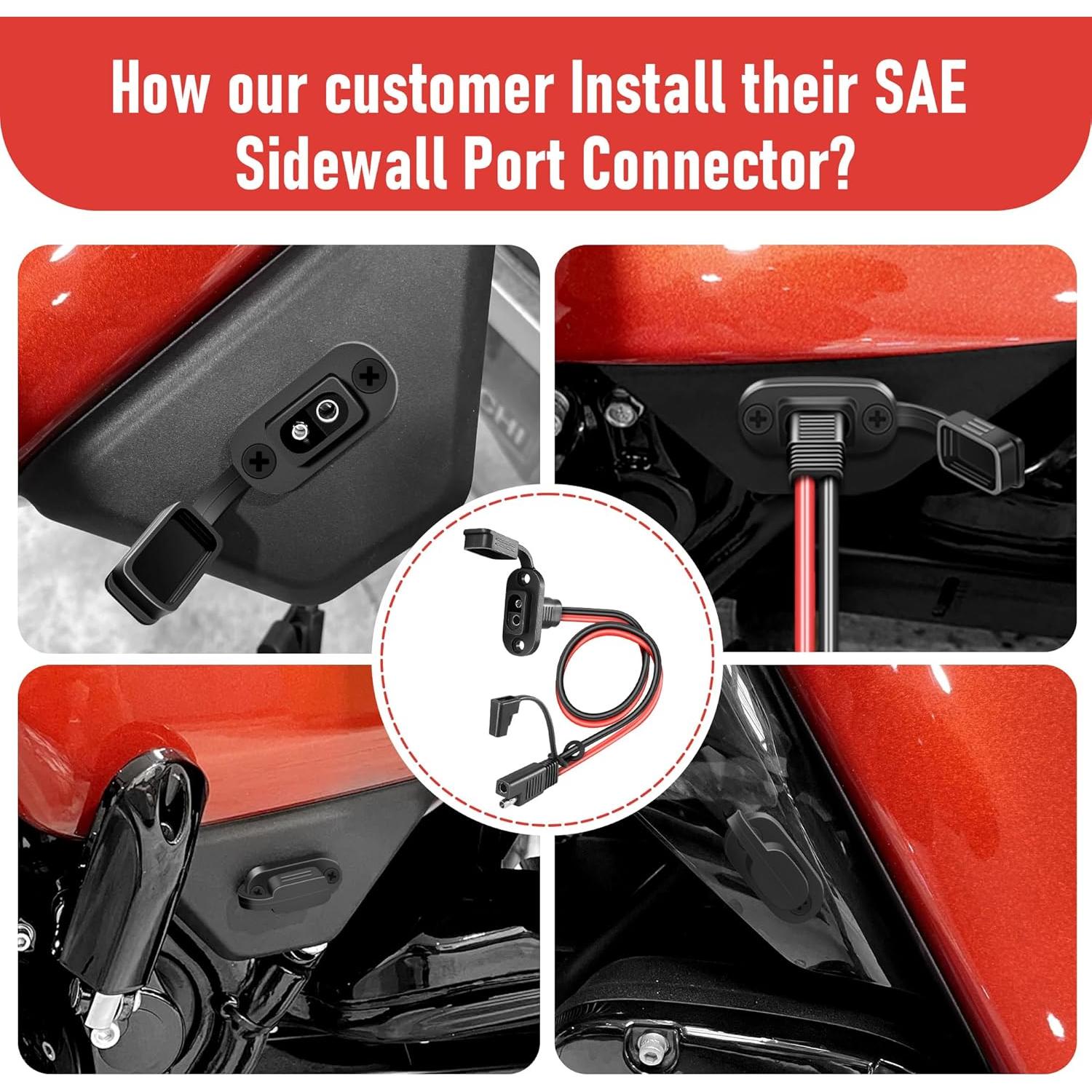 Conector SAE 2FT 10AWG vgoviwin a Prueba de Agua para Vehículos