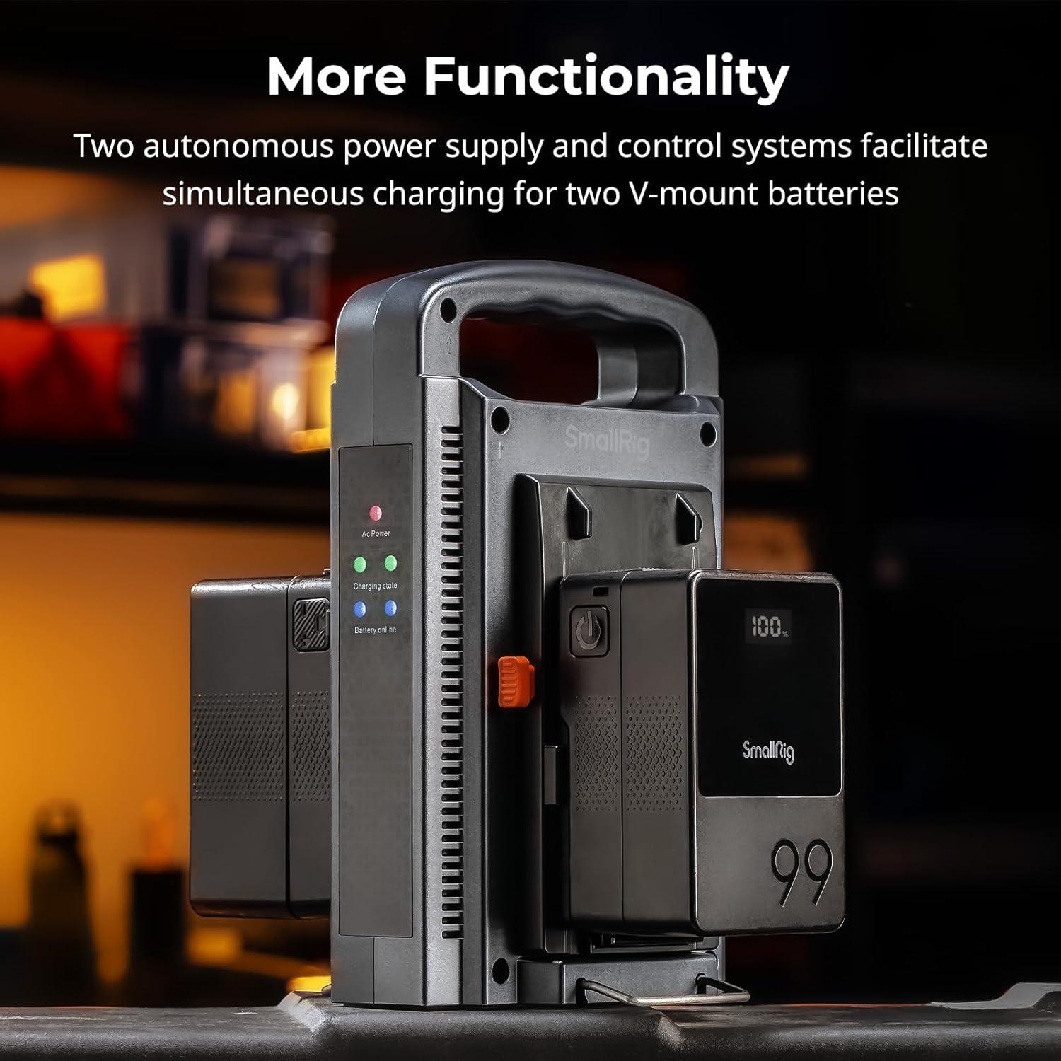 Cargador Doble Canal V Mount SmallRig 11762-SR 1.05kg