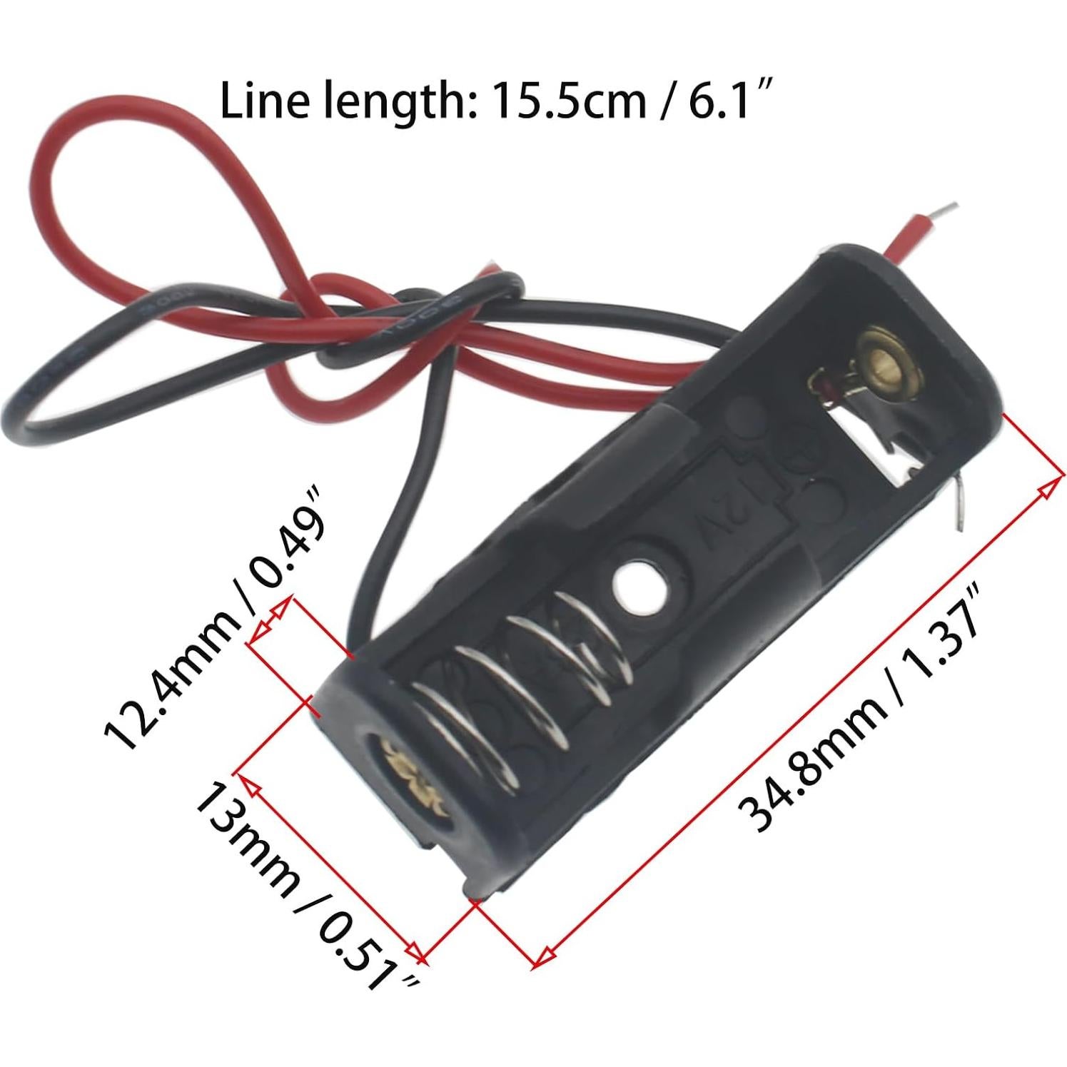 Caja de Batería 12V 23A OZXNO con Cables de 15cm - 6 Pcs