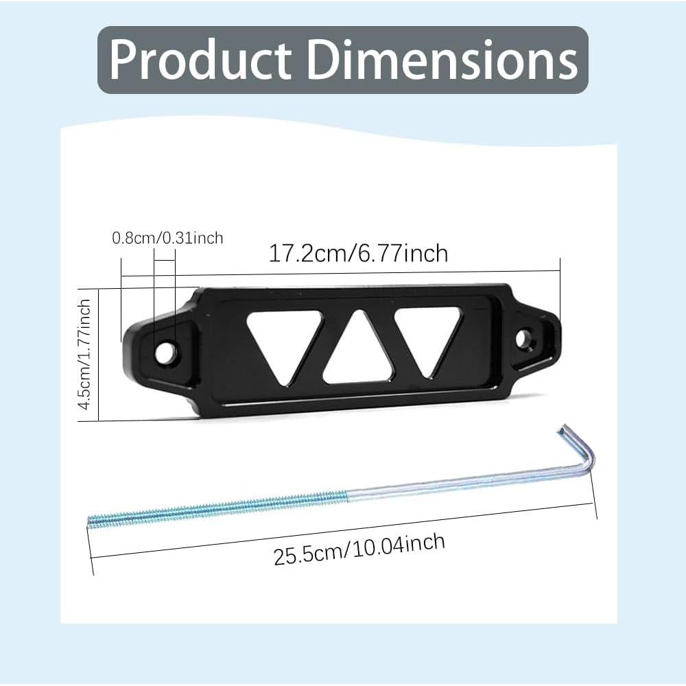 Soporte de Batería de Coche Middrivr Aluminio Negro 25.4cm