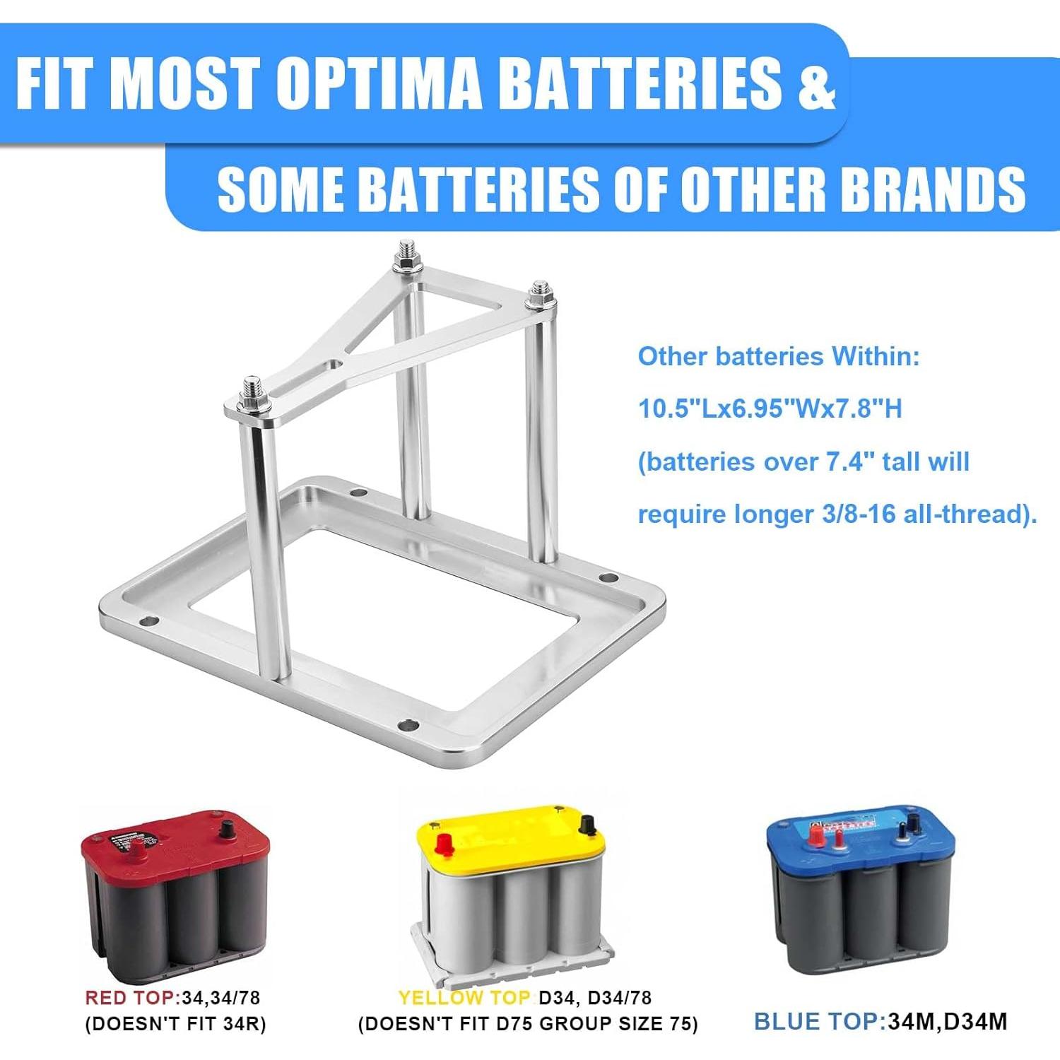 Bandeja de Batería Universal YZQPNB para Baterías Optima