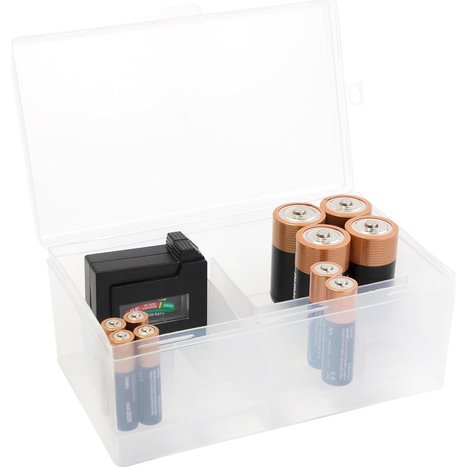 Organizador de Baterías Dial Industries con Probador - 12 AAA, 12 AA, 6 C, 4 D