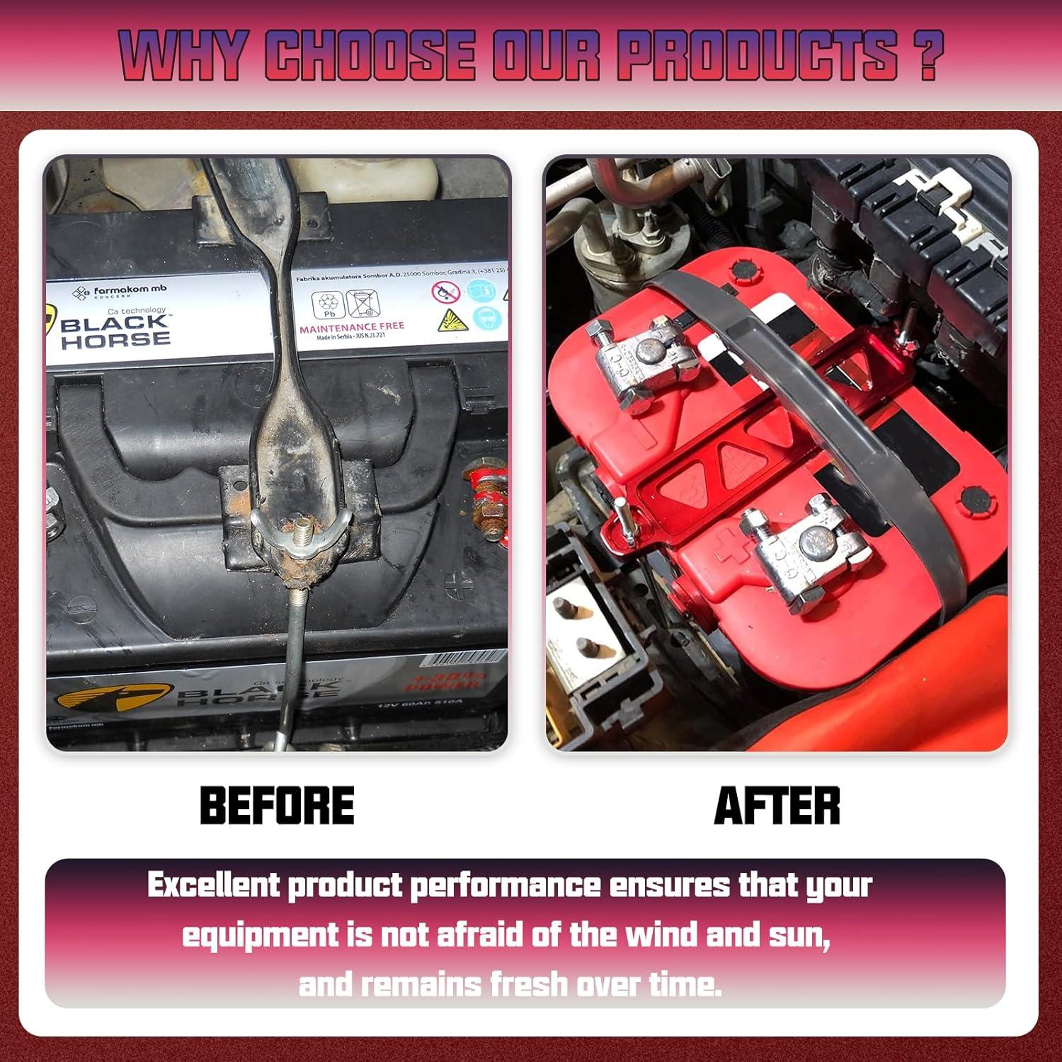 Soporte de Batería de Aluminio Wazzh Rojo 25.8x8.5cm