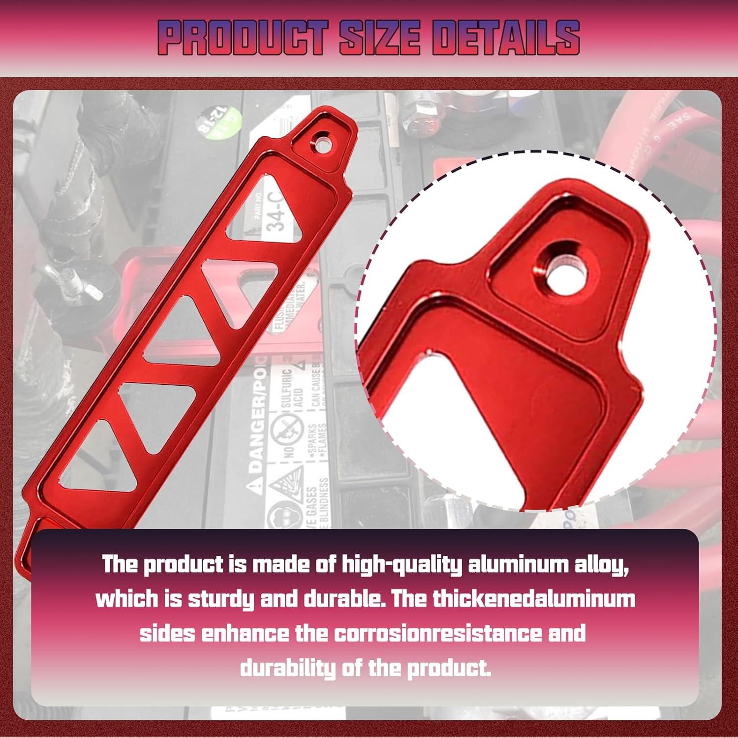 Soporte de Batería de Aluminio Wazzh Rojo 25.8x8.5cm