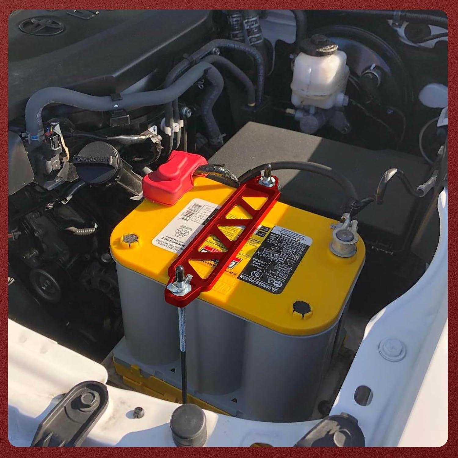 Soporte de Batería de Aluminio Wazzh Rojo 25.8x8.5cm