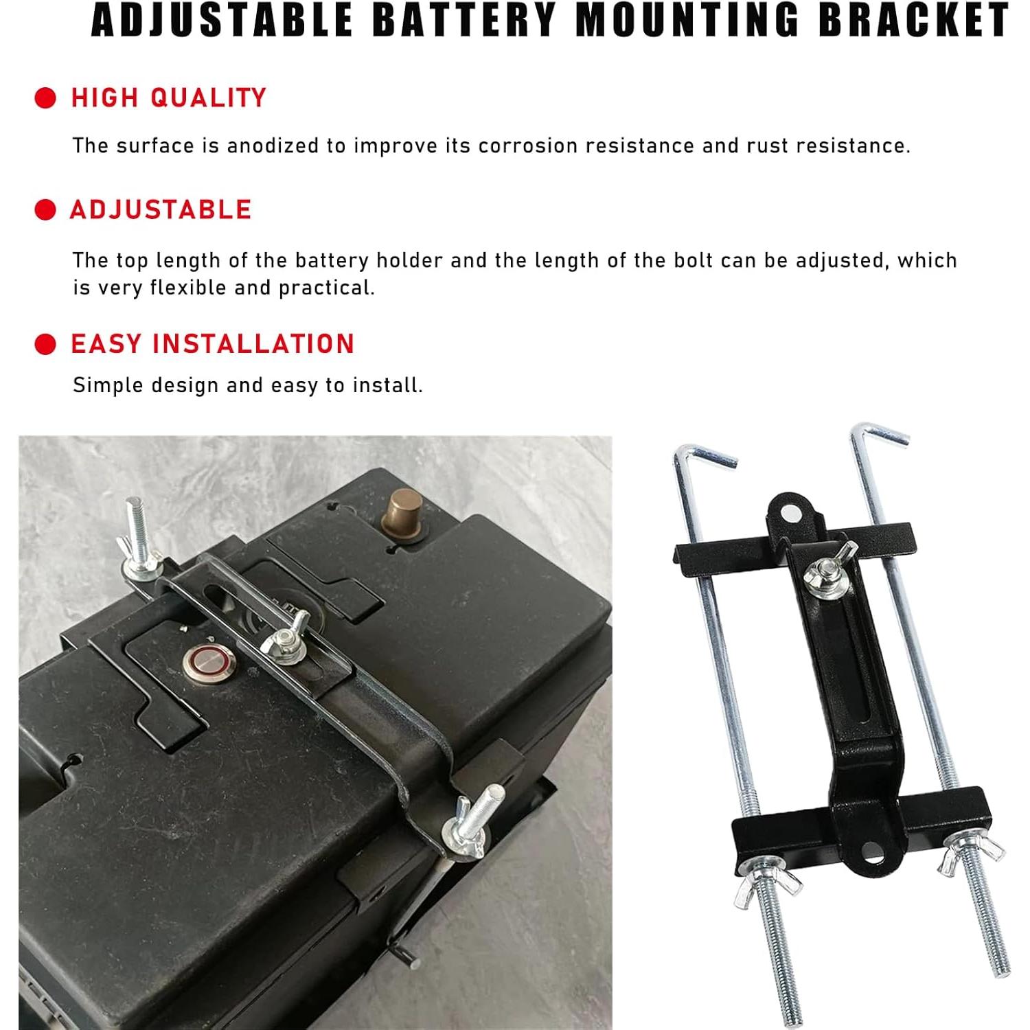 Soporte Ajustable para Batería Kewucn 23 cm Tornillos Universal