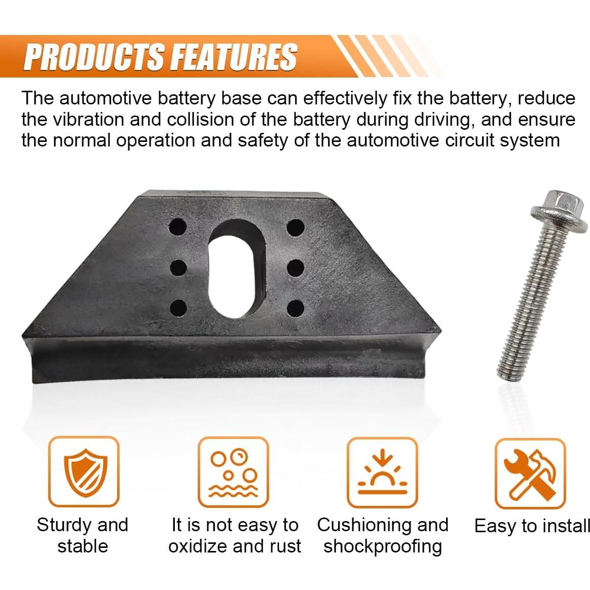 Soporte de Batería de Coche LAINLOY con Tornillo Acero Inoxidable