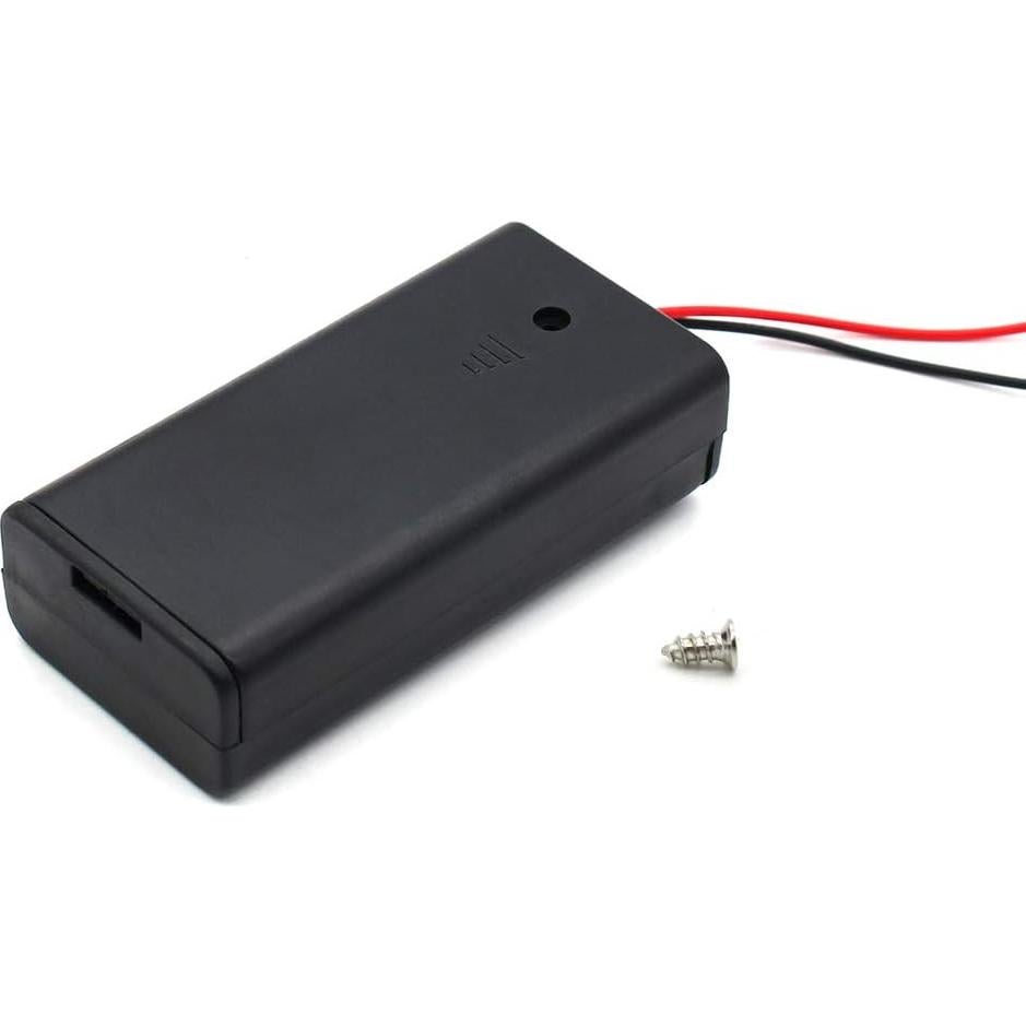 Soporte de Batería AA x 2 con Cables y Interruptor ON/OFF - Paquete de 4