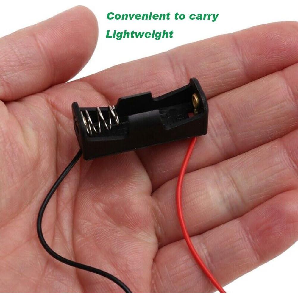 Paquete de 18 Soportes de Batería A23 12V con Cables Negro