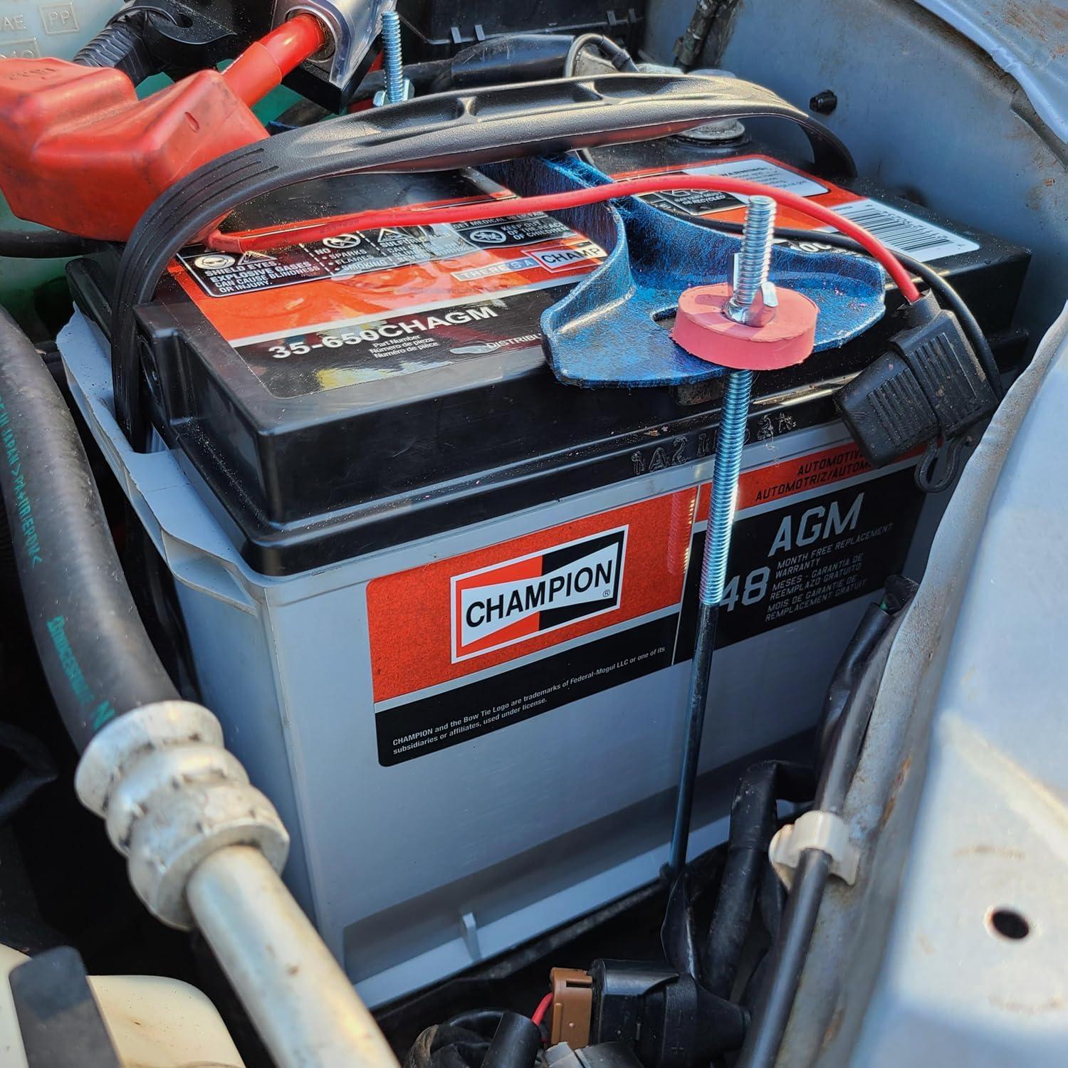 Abrazadera de sujeción de batería Ampper, 2 juegos, tornillos 20.3 cm