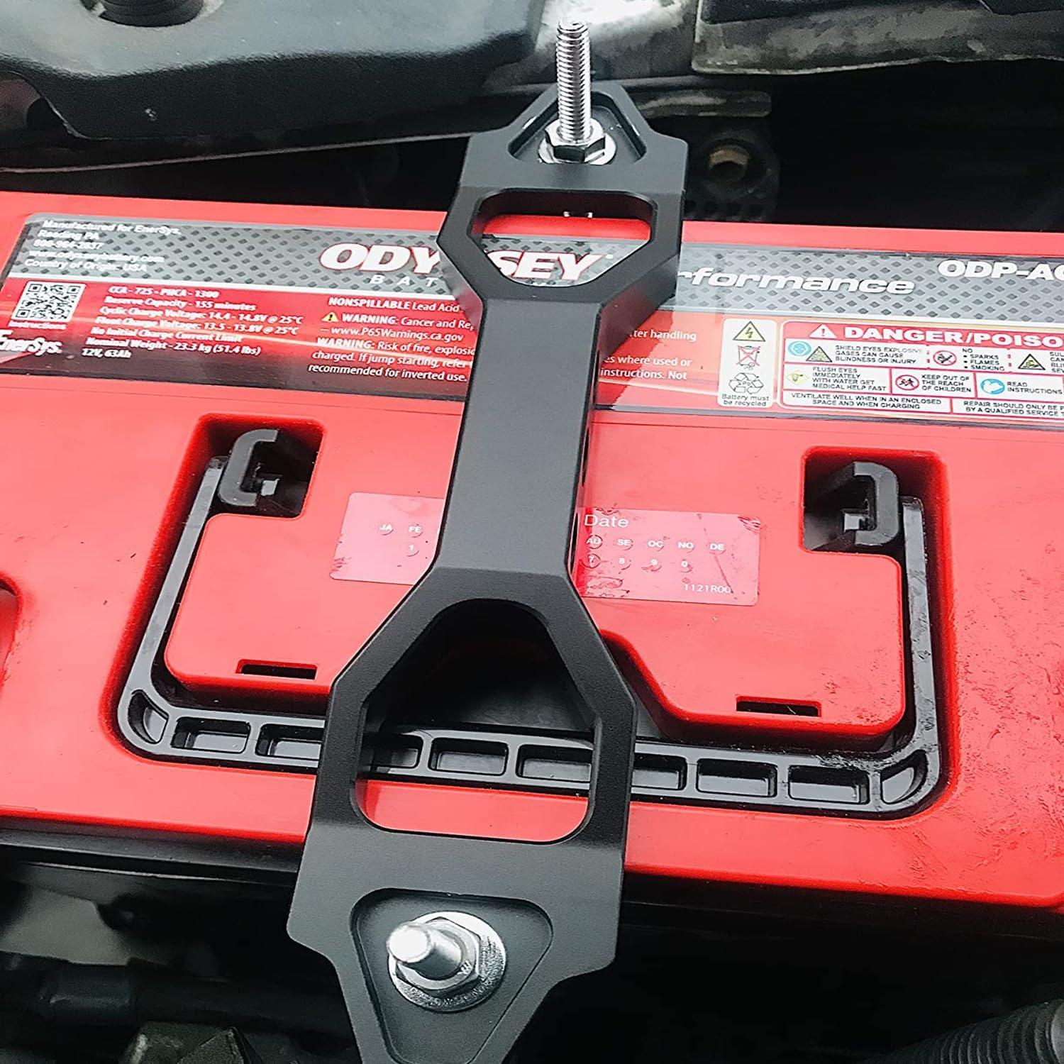 Abrazadera de sujeción de batería Ampper, 2 juegos, tornillos 20.3 cm