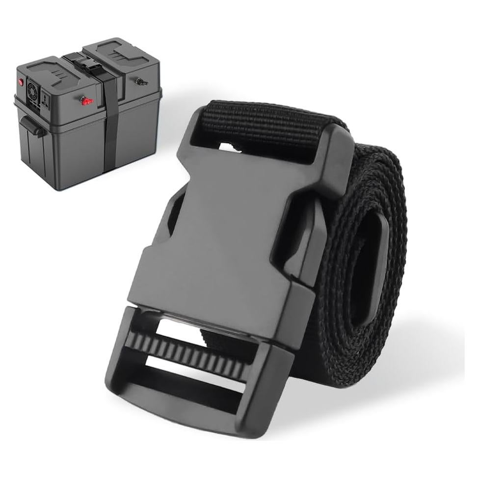 Correa de Sujeción de Batería Aokdom 99 cm Ajustable Negra