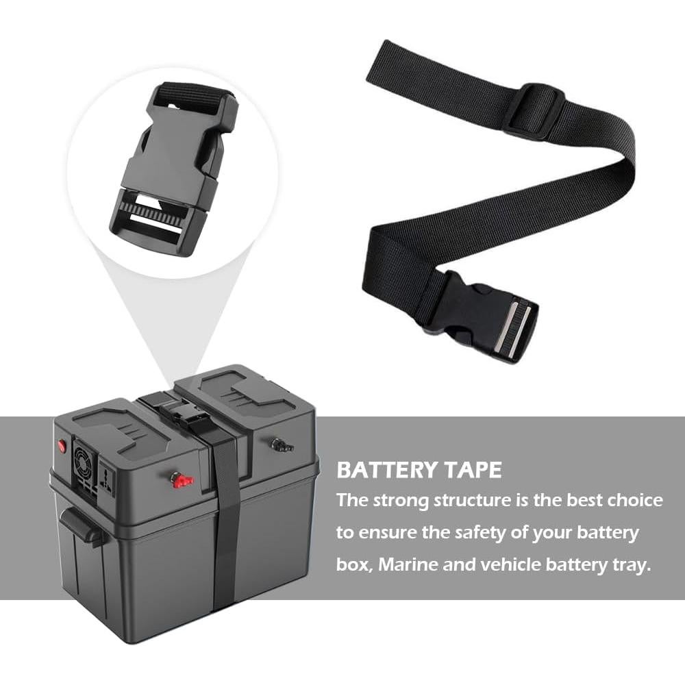 Correa de Sujeción de Batería Aokdom 99 cm Ajustable Negra