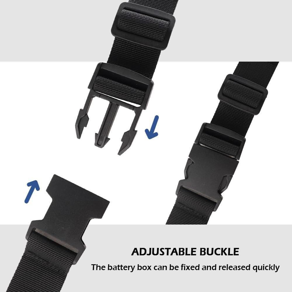 Correa de Sujeción de Batería Aokdom 99 cm Ajustable Negra