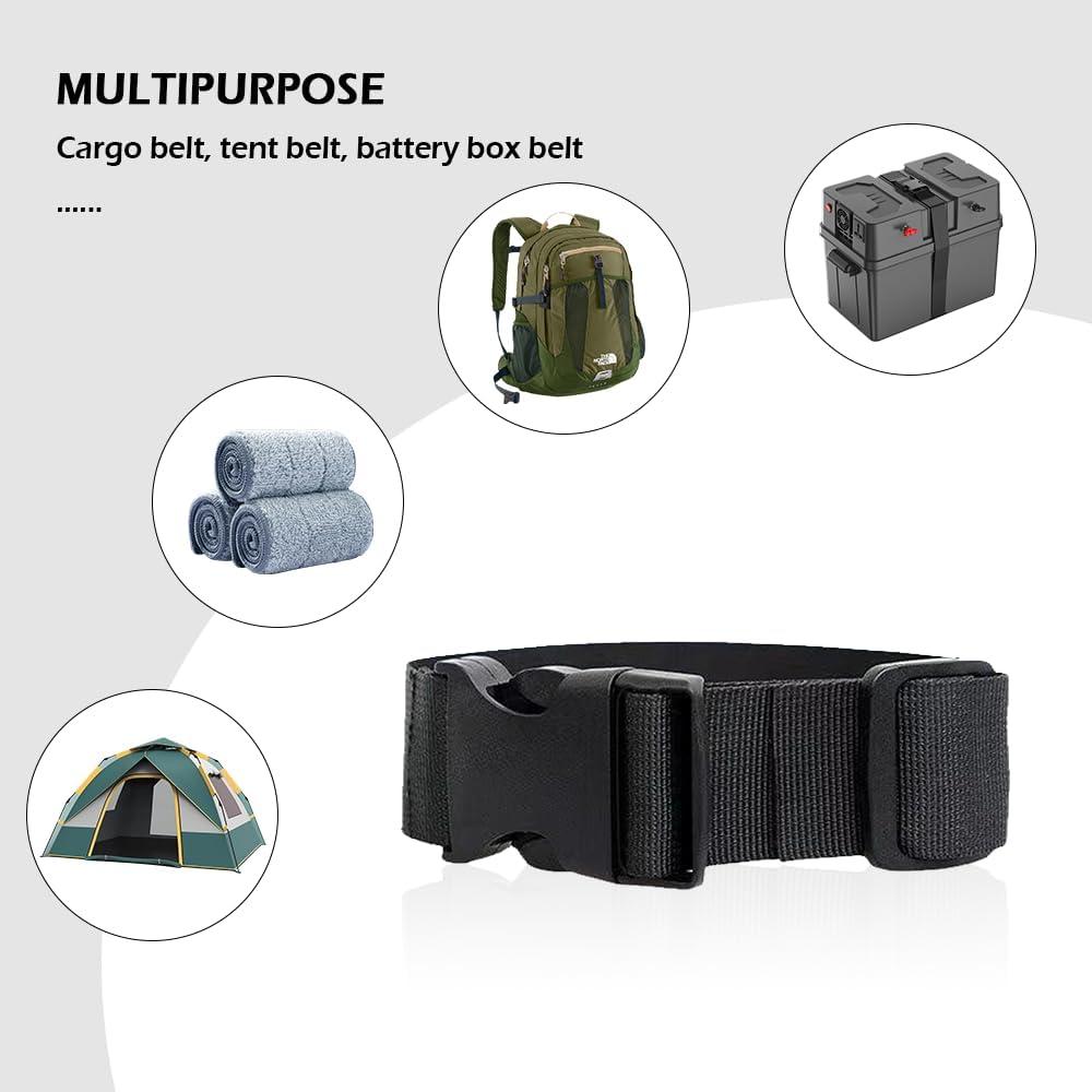 Correa de Sujeción de Batería Aokdom 99 cm Ajustable Negra