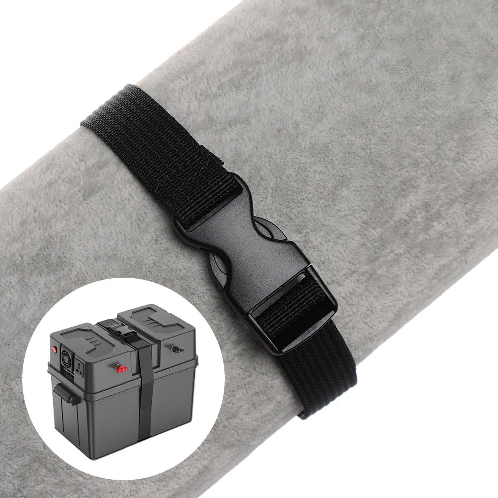 Correa de Sujeción de Batería Aokdom 99 cm Ajustable Negra