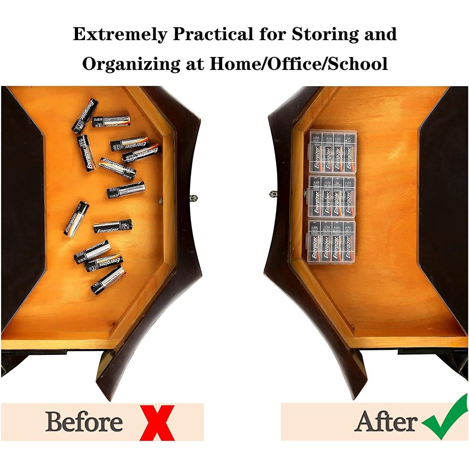 Estuche organizador de baterías AA/AAA HOMEFUNTIME 9 PCS