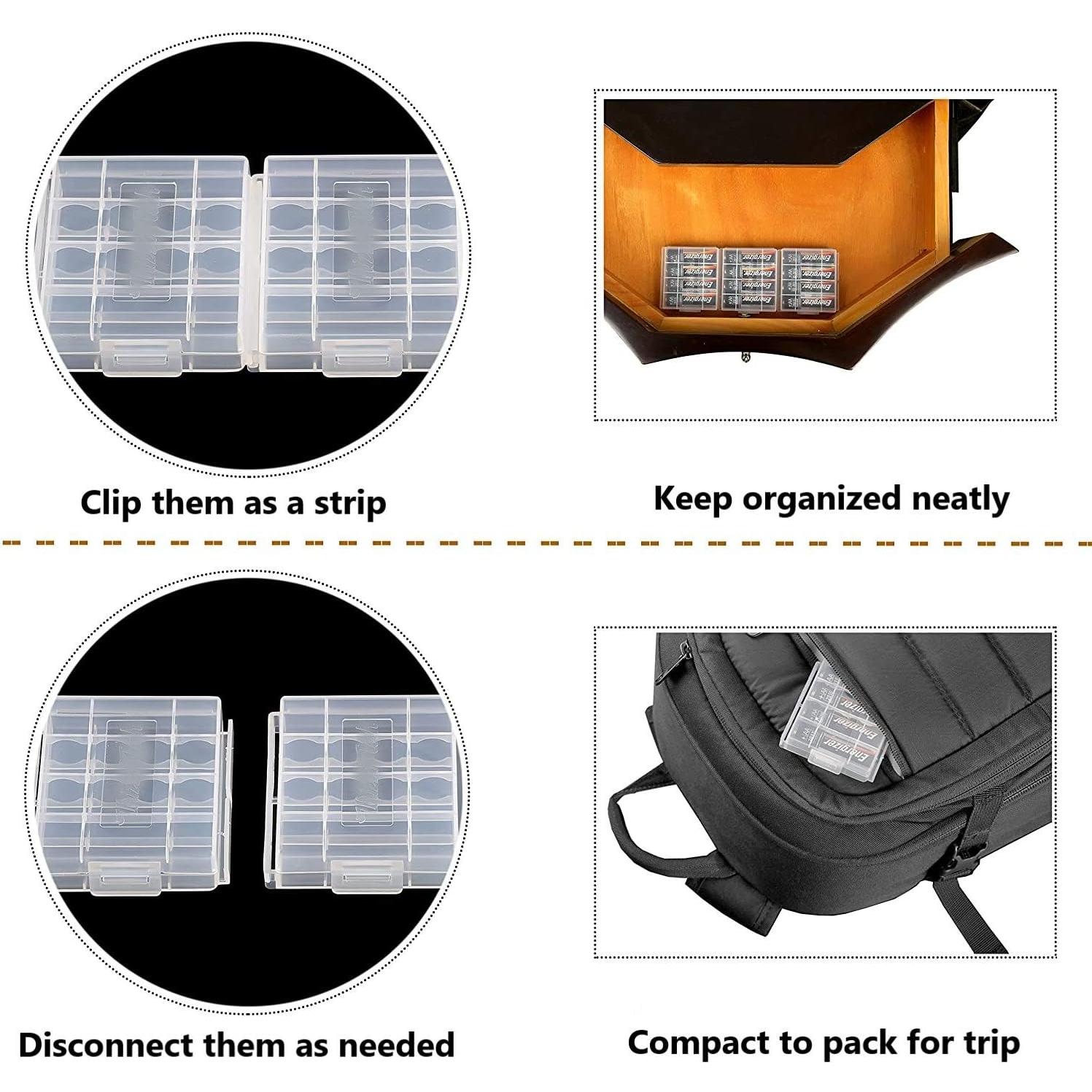 Estuche organizador de baterías AA/AAA HOMEFUNTIME 9 PCS