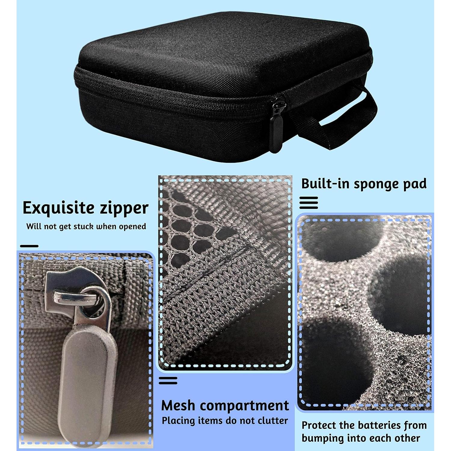 Bolsa de Almacenamiento para Baterías AA y AAA - Funda Dura