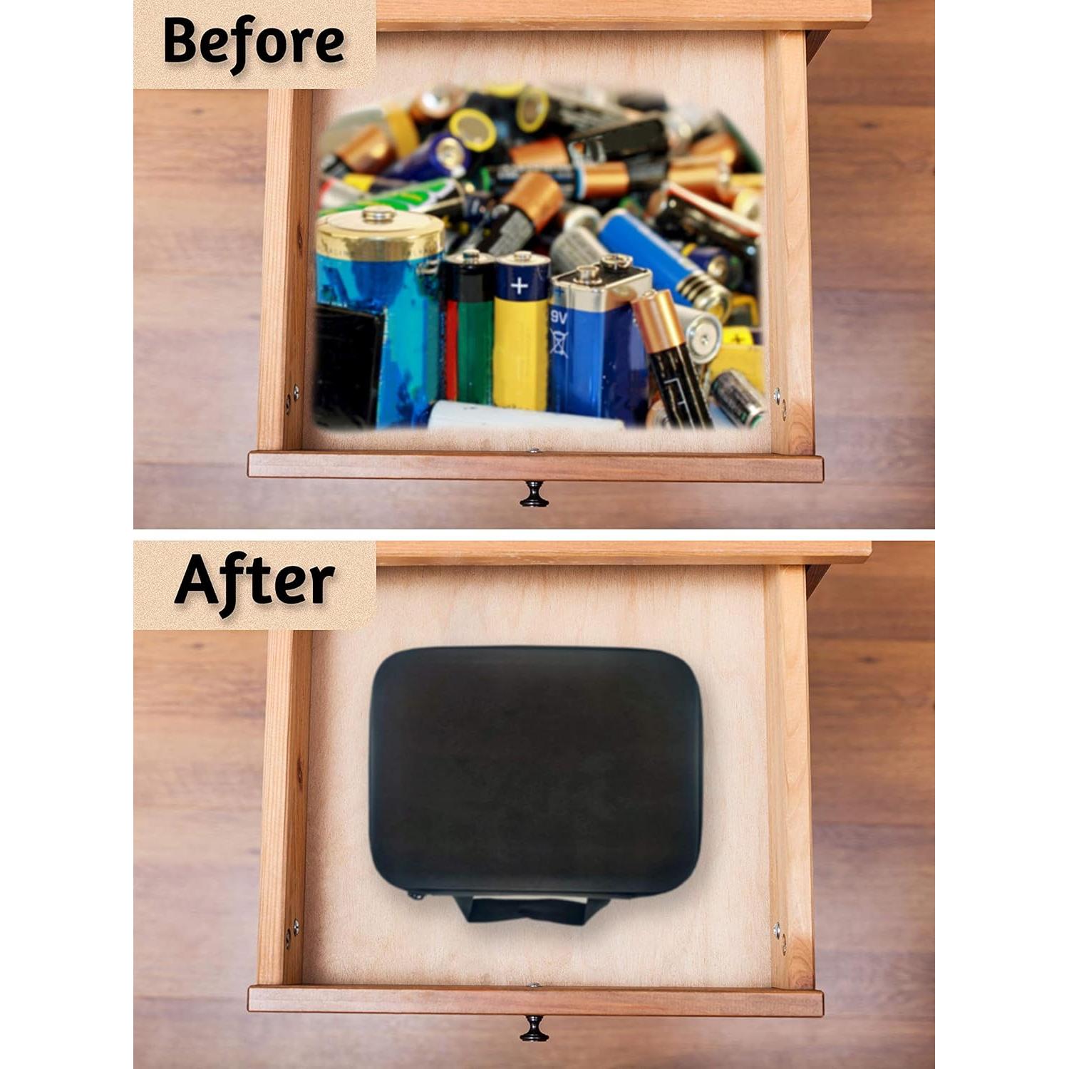 Bolsa de Almacenamiento para Baterías AA y AAA - Funda Dura