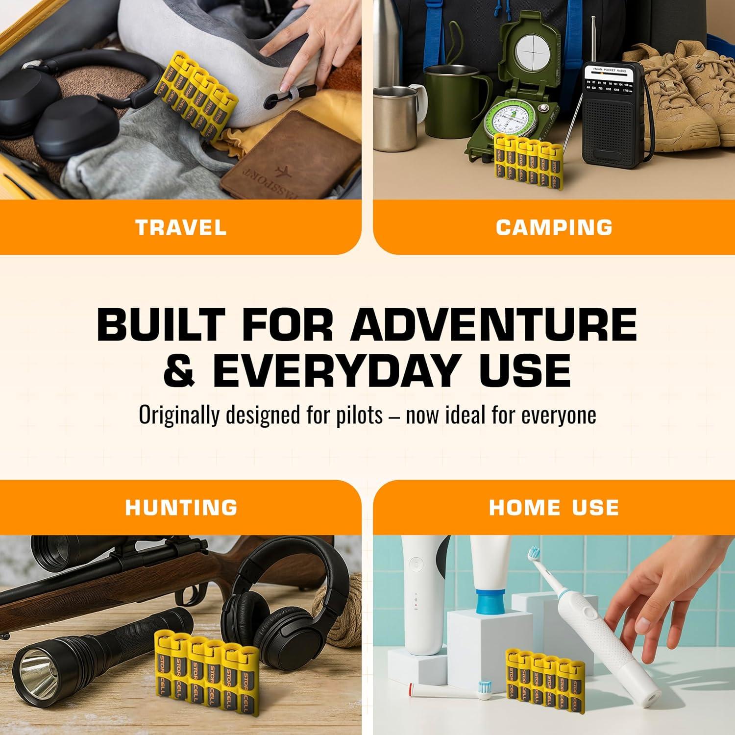 Caddy Dispensador de Baterías Storacell Slimline AAA-6 Amarillo