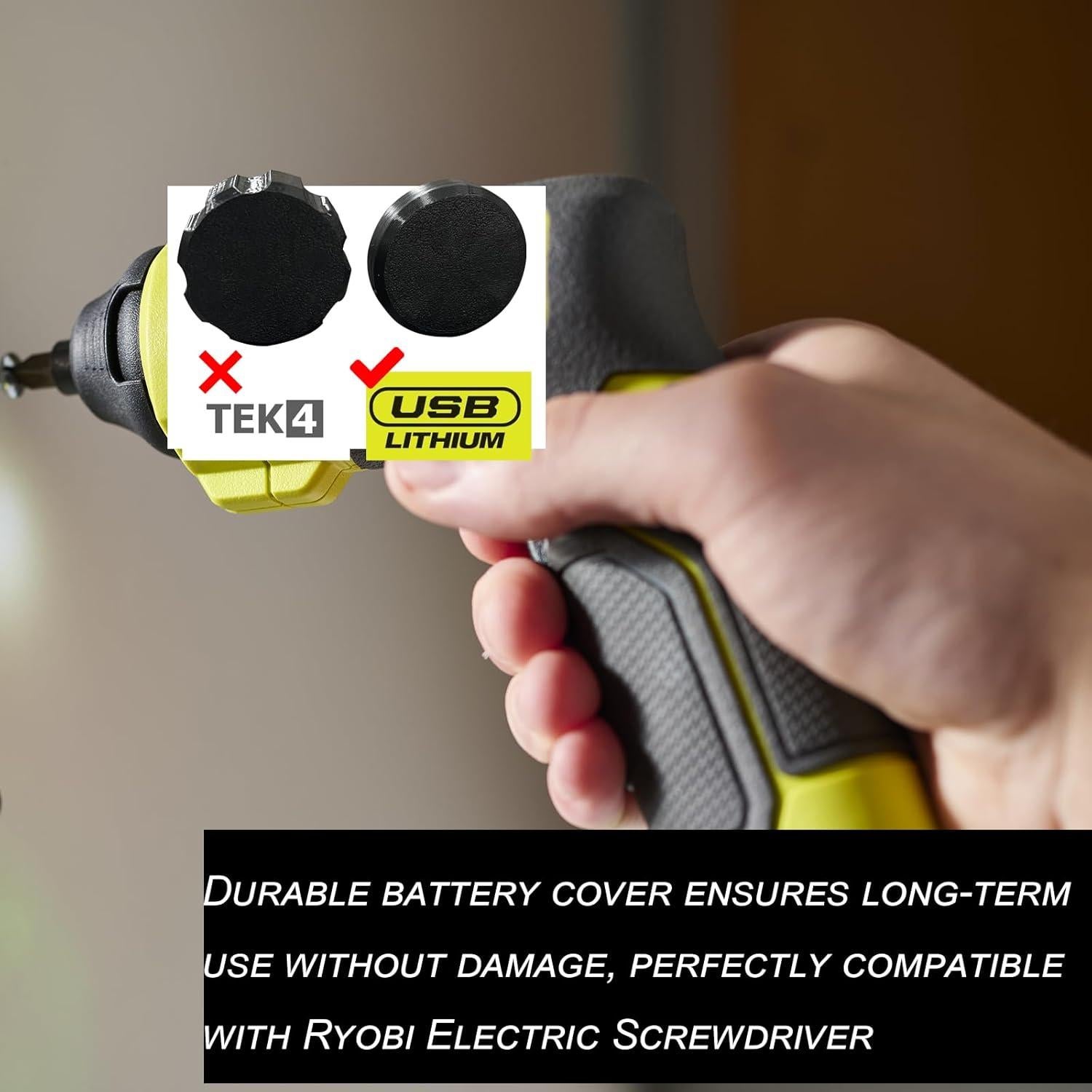 Tapa de Cubierta de Batería LXLO para Destornillador Ryobi 4V