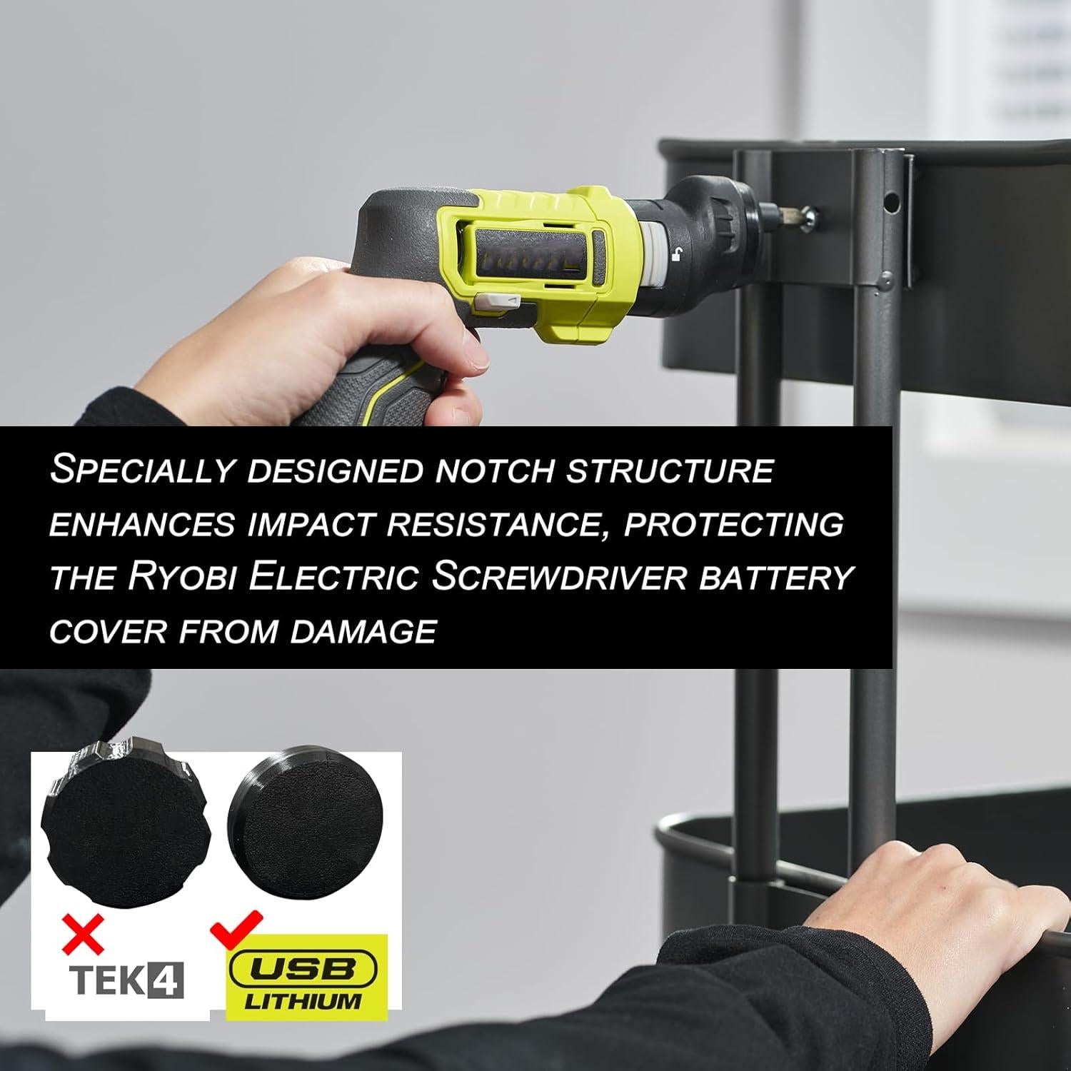 Tapa de Cubierta de Batería LXLO para Destornillador Ryobi 4V