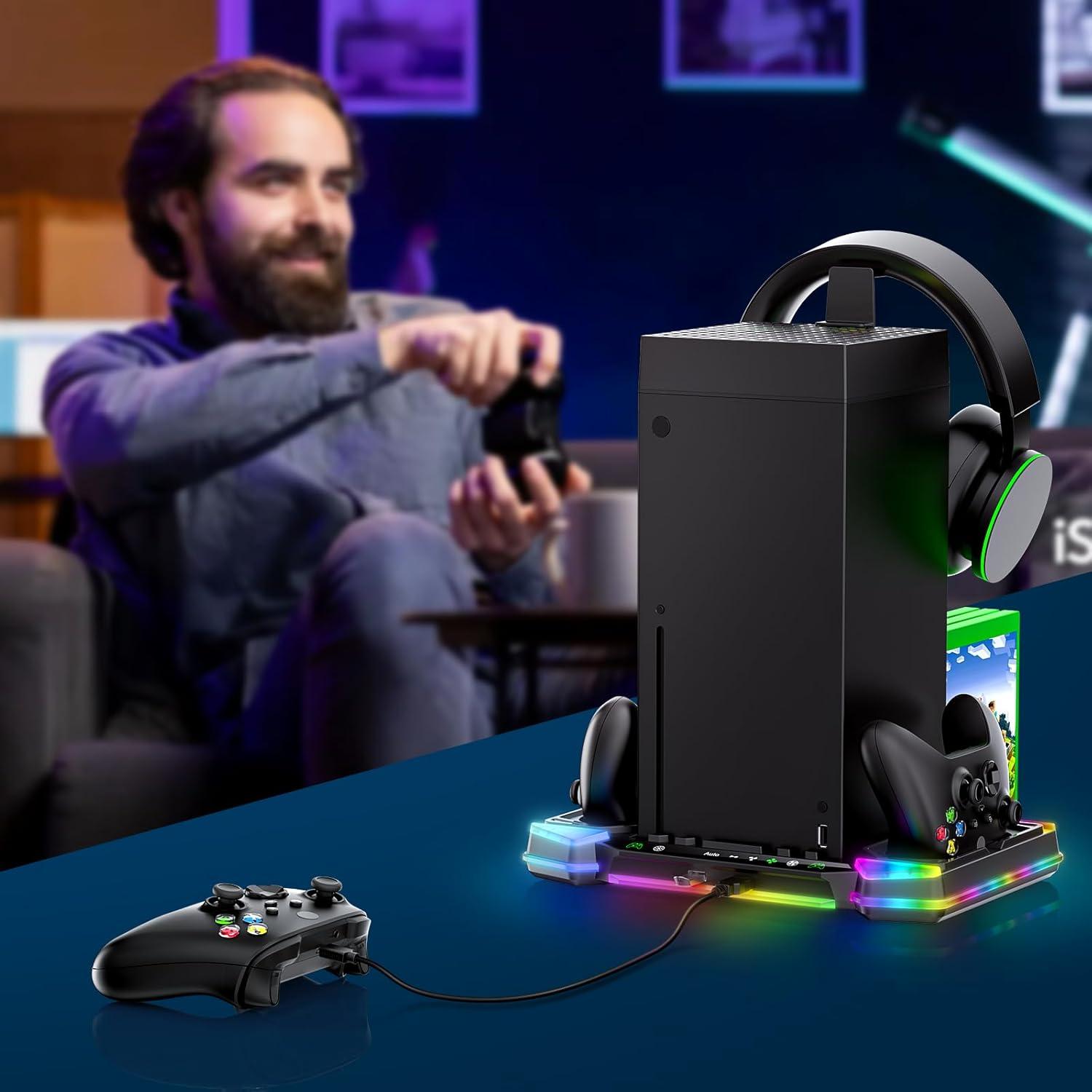 Estación de Carga y Ventilador RGB Auarte para Xbox Series X