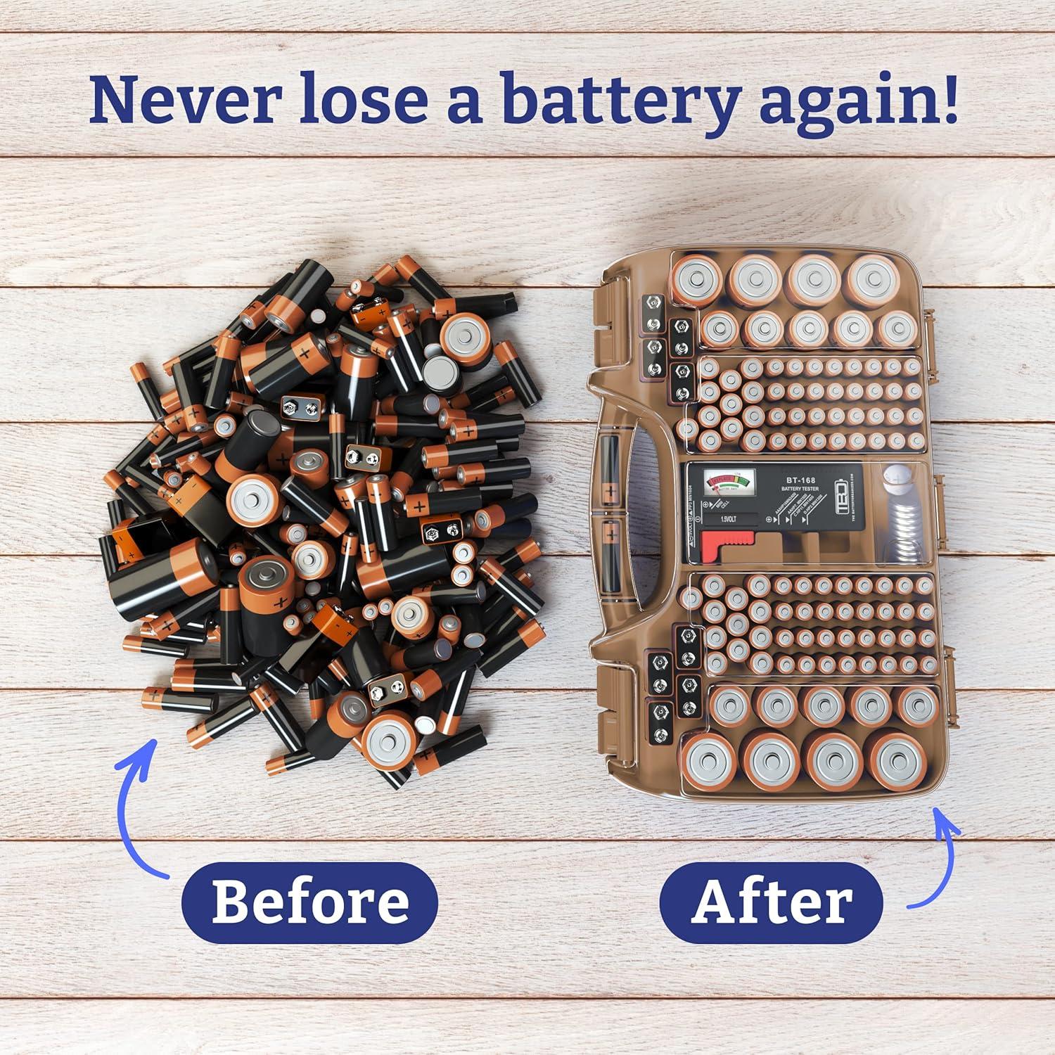 Estuche Organizador de Baterías EL ORGANIZADOR DE BATERÍAS 180 Baterías