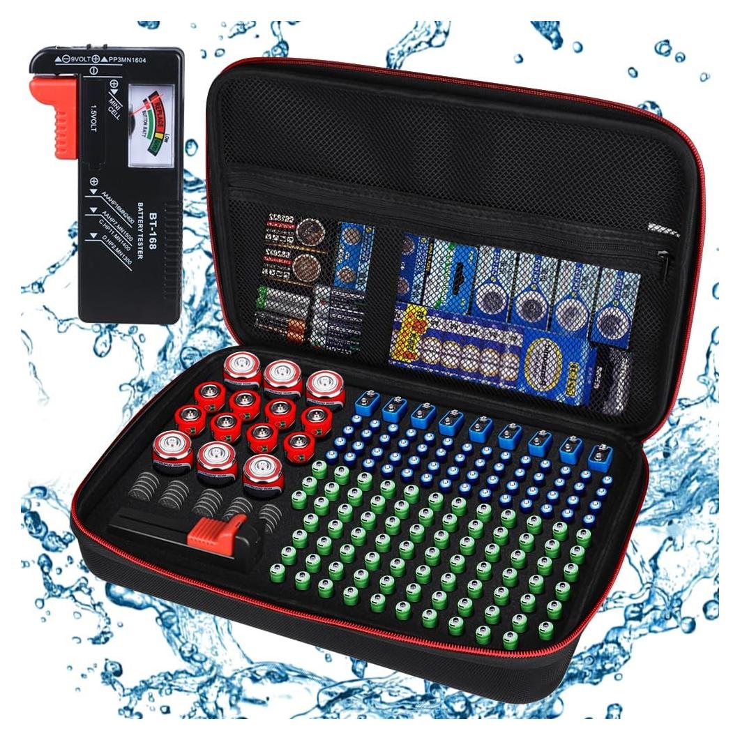 Organizador de Baterías Keabys con Probador BT-168 200+ Baterías