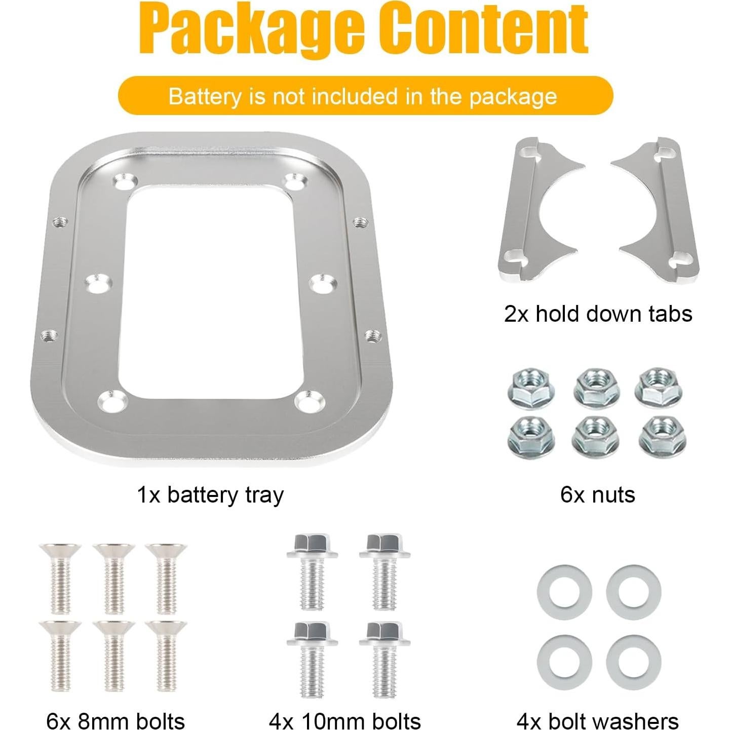 Bandeja de Batería de Aluminio Deargooday para Optima 34/78