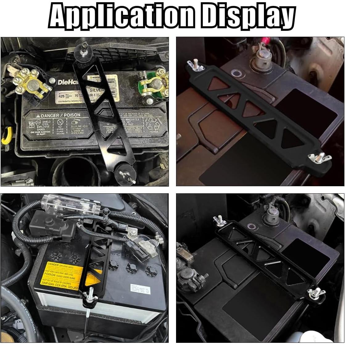 Soporte de Batería Automóvil GLSOWEE Aluminio 21.8 cm