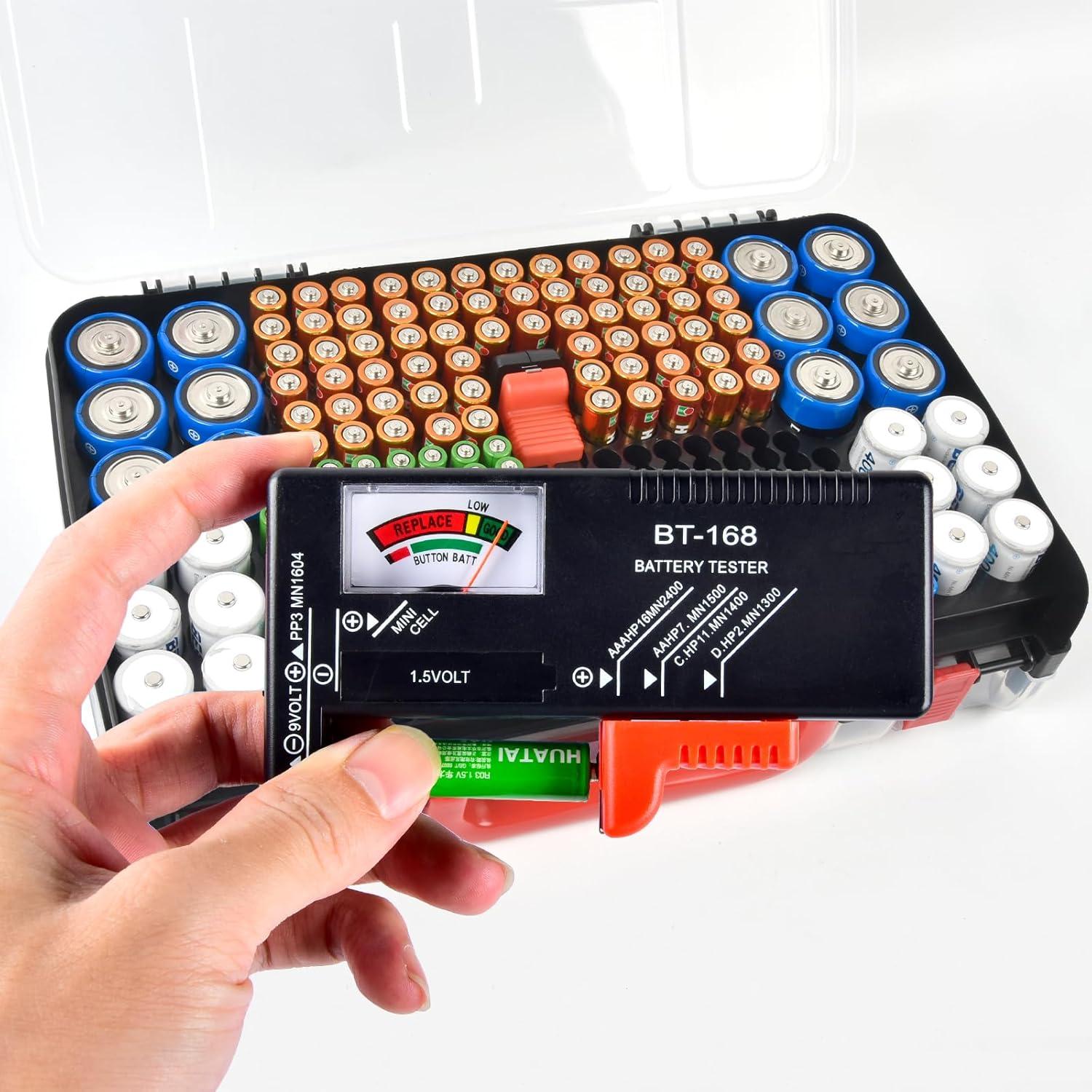 Organizador de Baterías FULLCASE con Probador - Doble Cara 269 Baterías