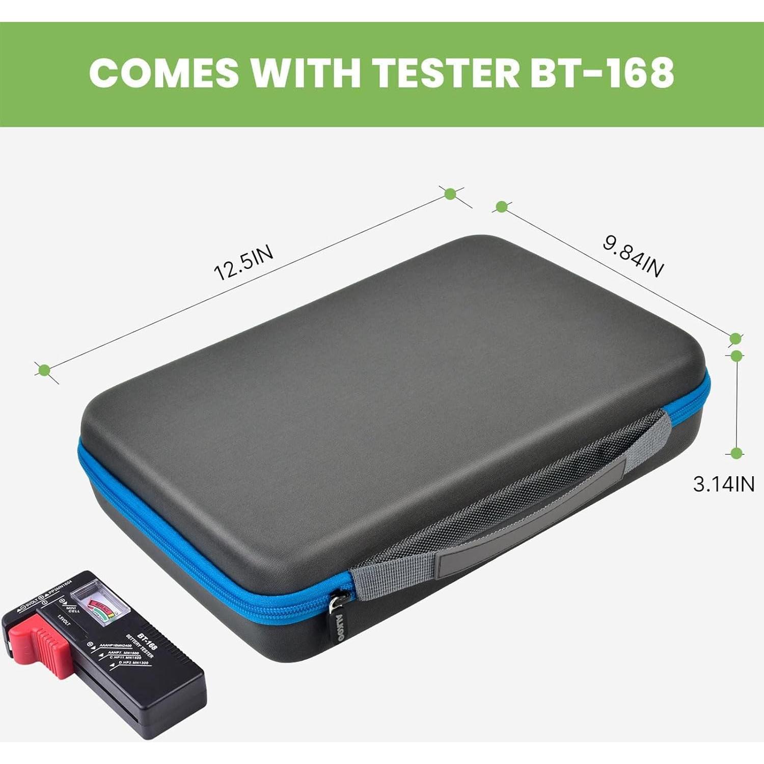 Organizador de Baterías ALKOO con Probador BT-168 Azul