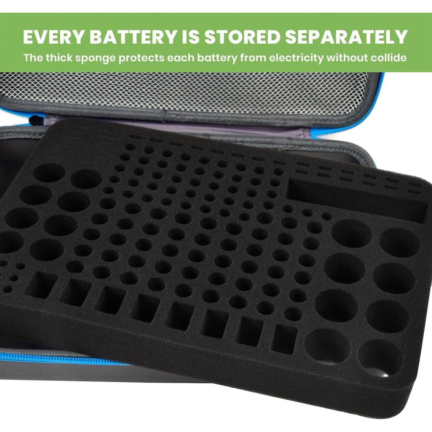 Organizador de Baterías ALKOO con Probador BT-168 Azul