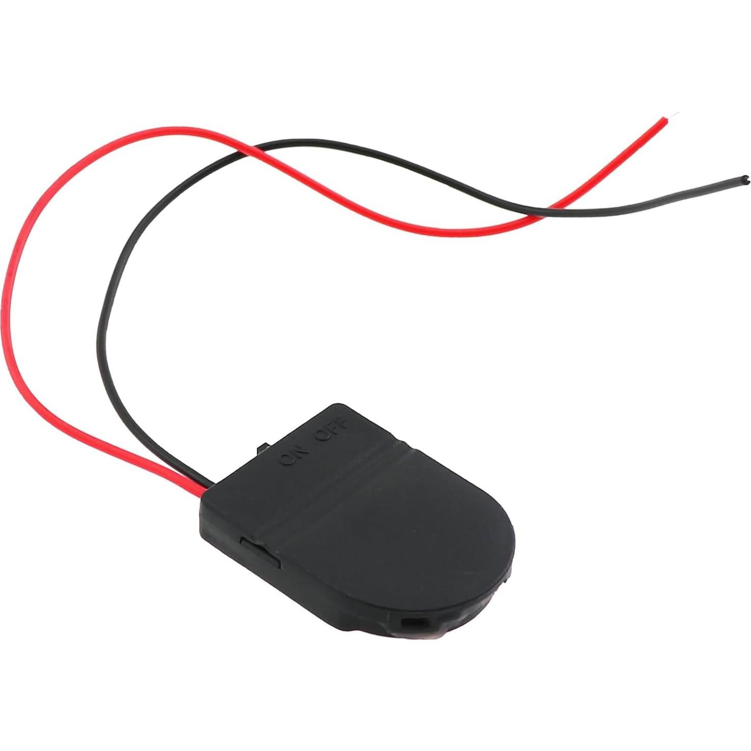 Soporte de Batería de Botón KKUANG 3V con Cable e Interruptor - 8PCS