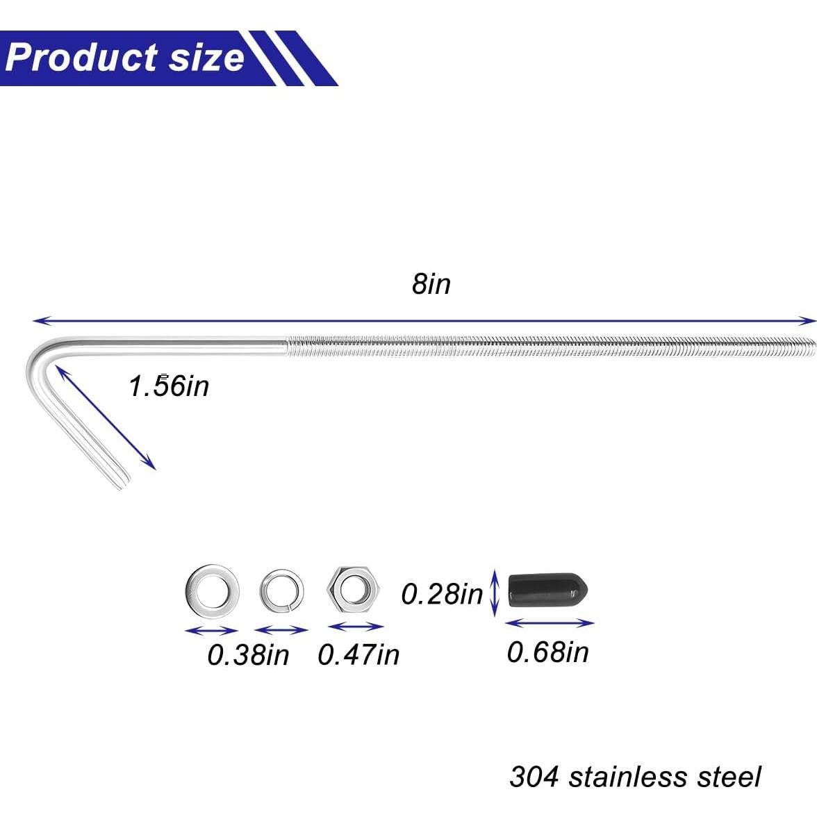 Soporte de Batería de Coche Zpana 8 Pulgadas Acero Inoxidable