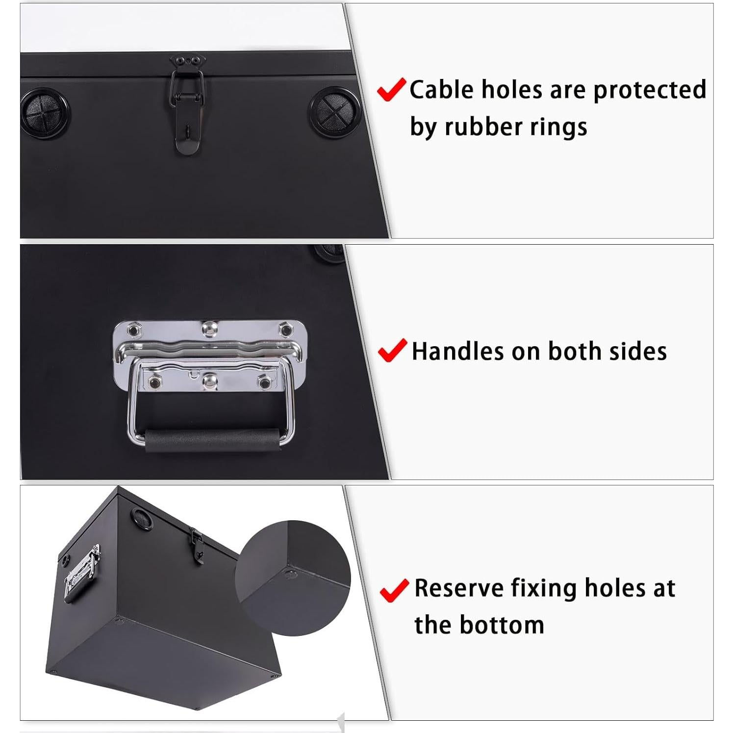 Caja de Batería Peastorm Doble 12V a Prueba de Agua 55.88cm