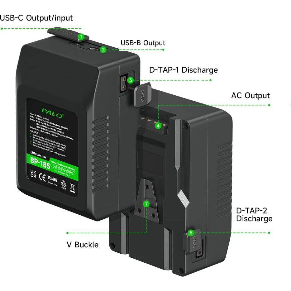 Batería V Montaje Palowextra 185Wh 12500mAh 14.8V