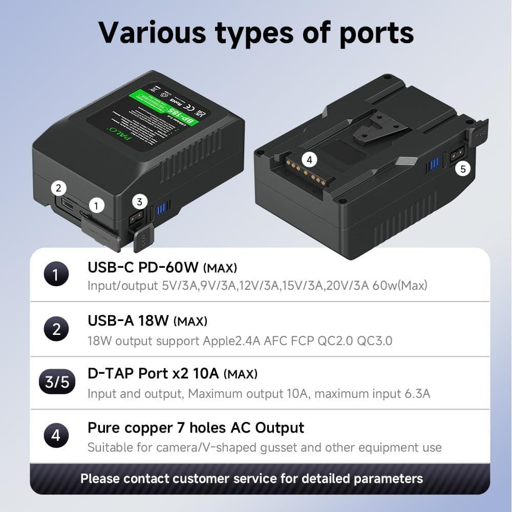 Batería V Montaje Palowextra 185Wh 12500mAh 14.8V